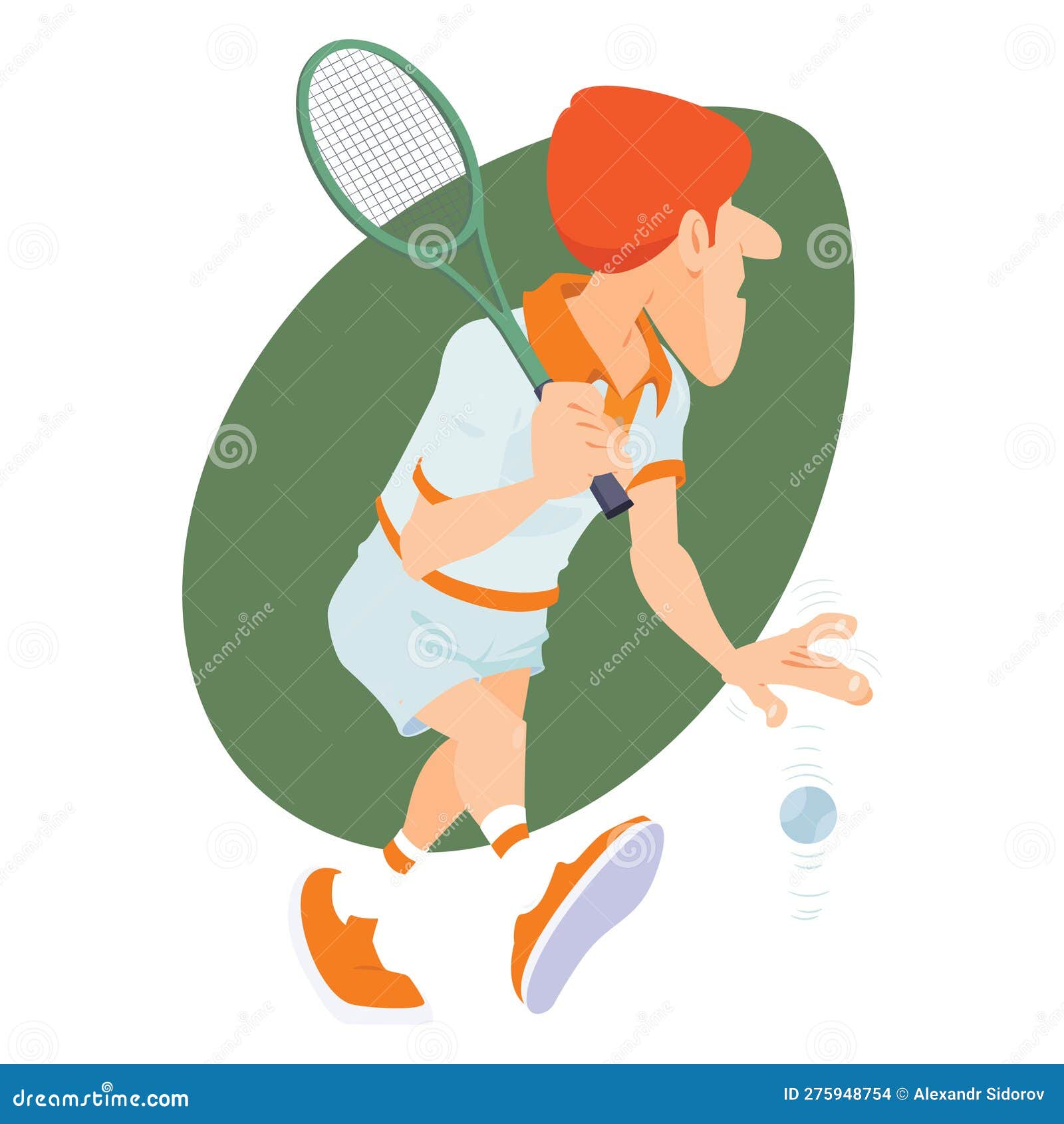Tennis Spieler Karikatur Stock Illustrationen, Vektoren, and Kliparts