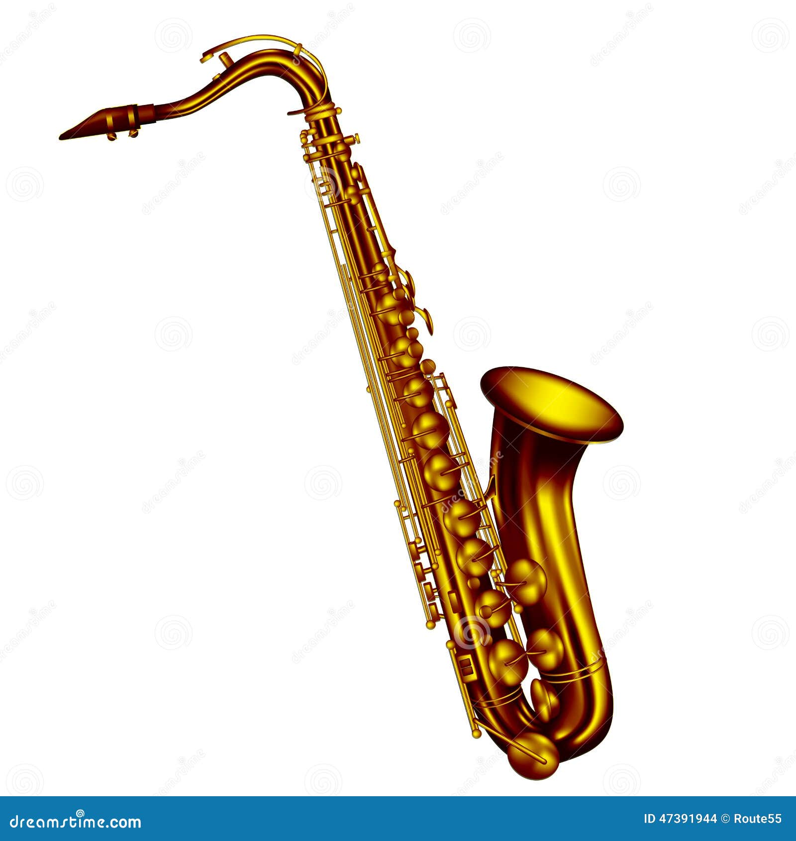Tenor saxophone stock vector. Illustration of drawing 47391944