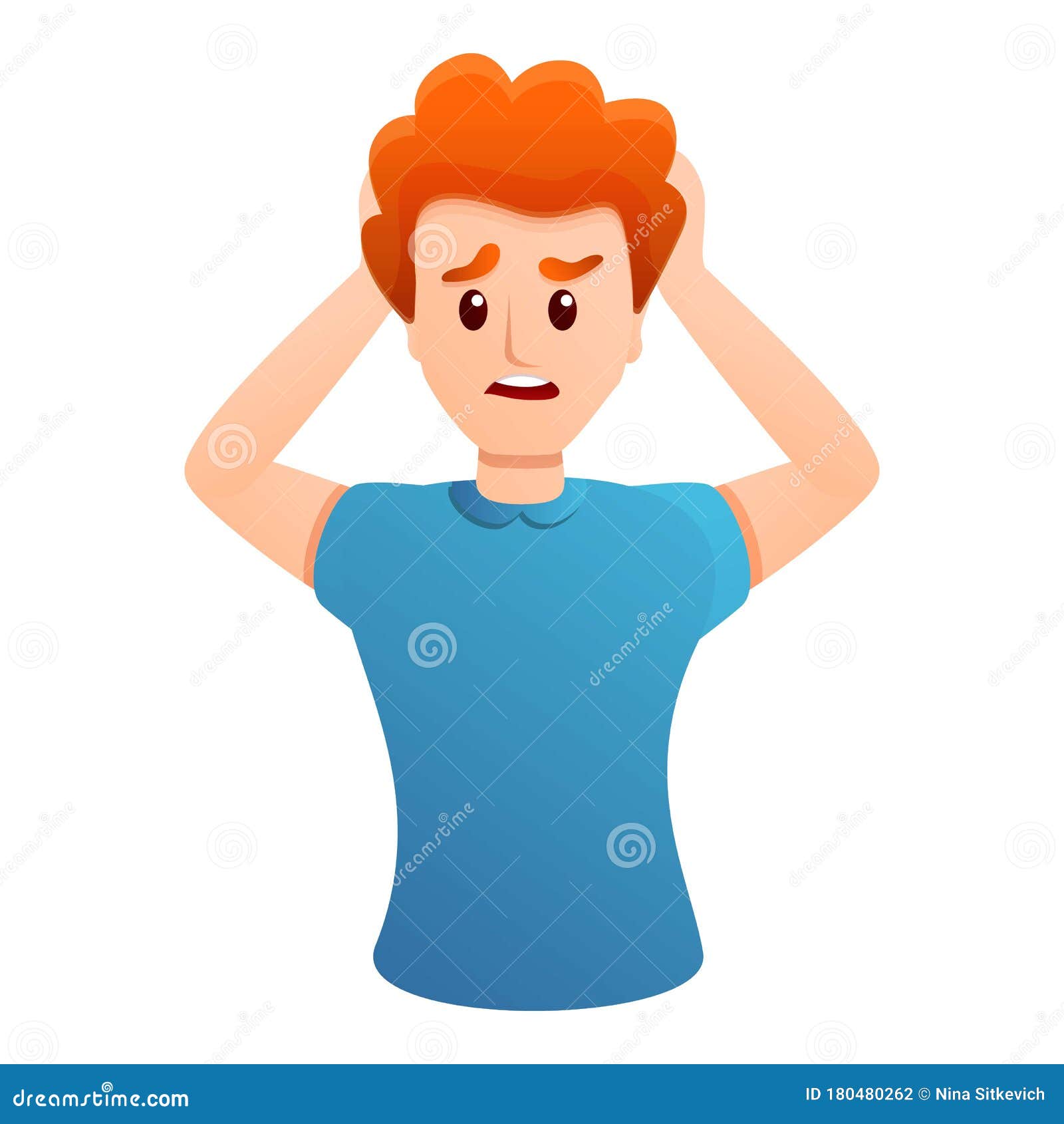 Tension Stress Icon Cartoon Style Stock Vector Illustration Of Silhouette Person