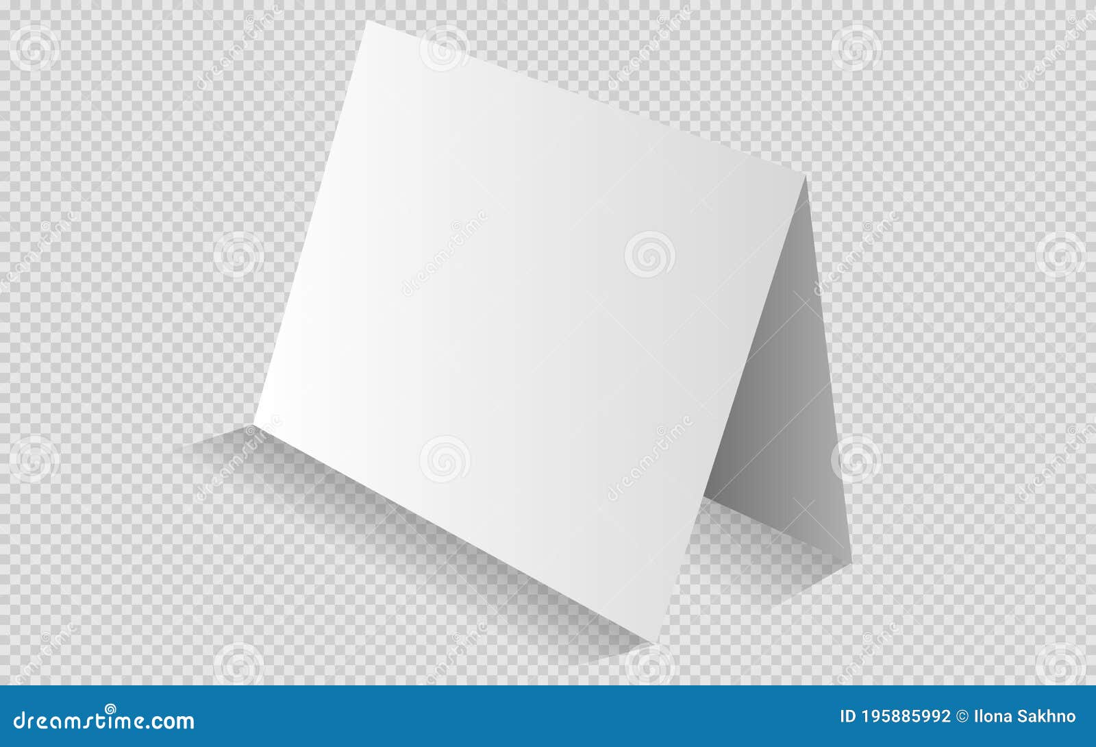 Tent Branding Card Template. White, Clear, Blank, Isolated Tent With Blank Tent Card Template