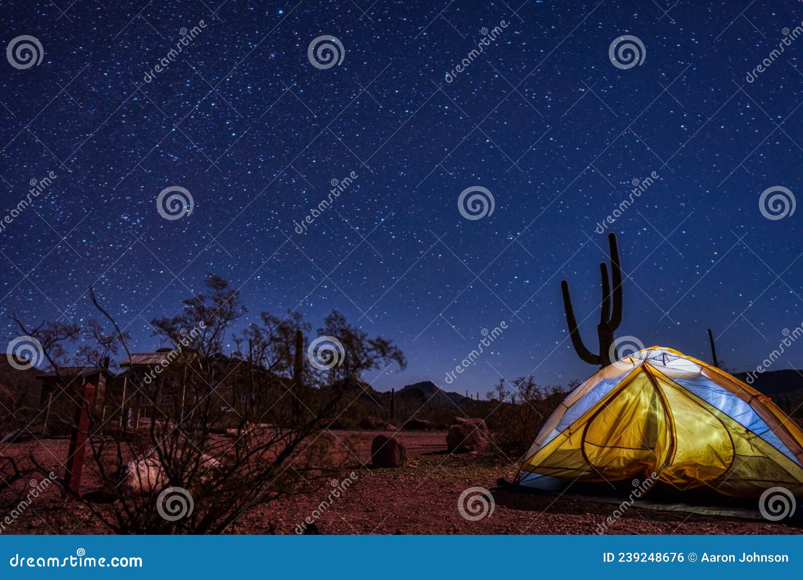 Tent Camping in the Arizona Desert Stock Photo Image of desert