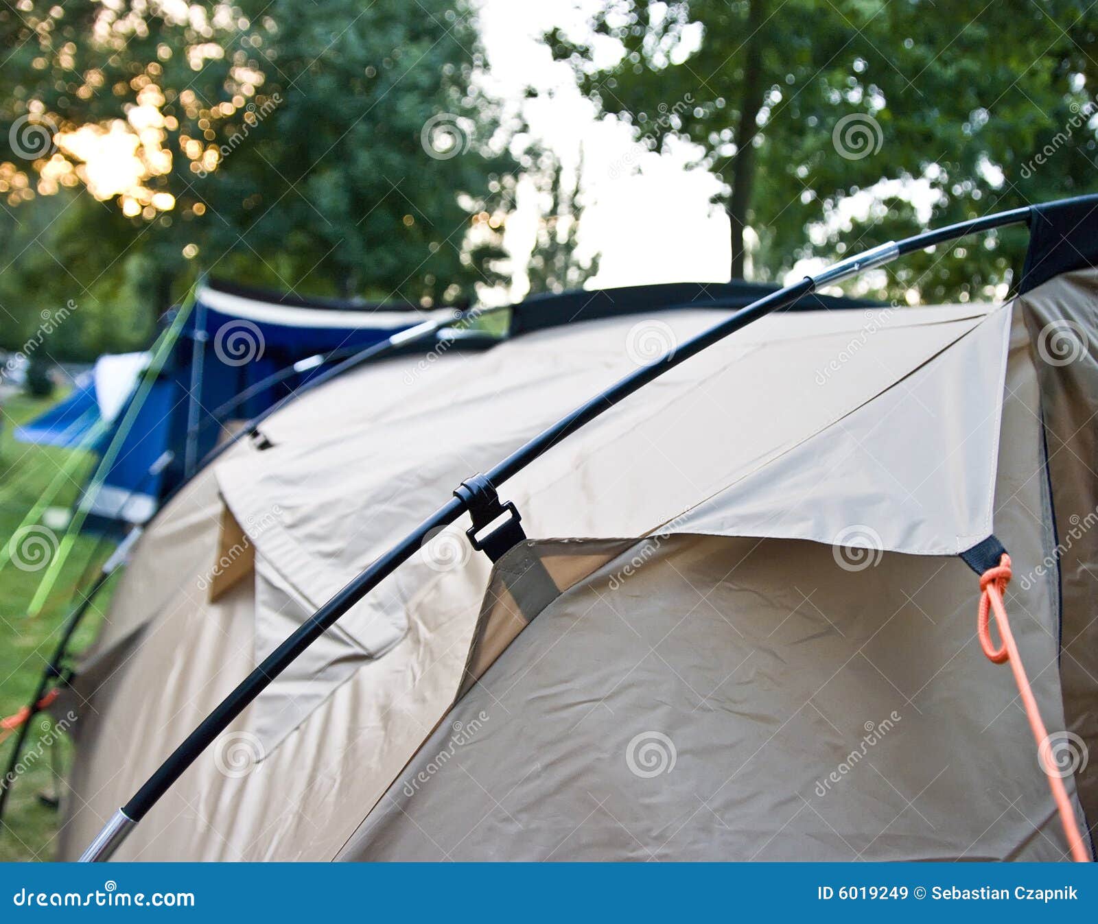 Tent detail stock image. Image of beige, glass, microfiber 6019249