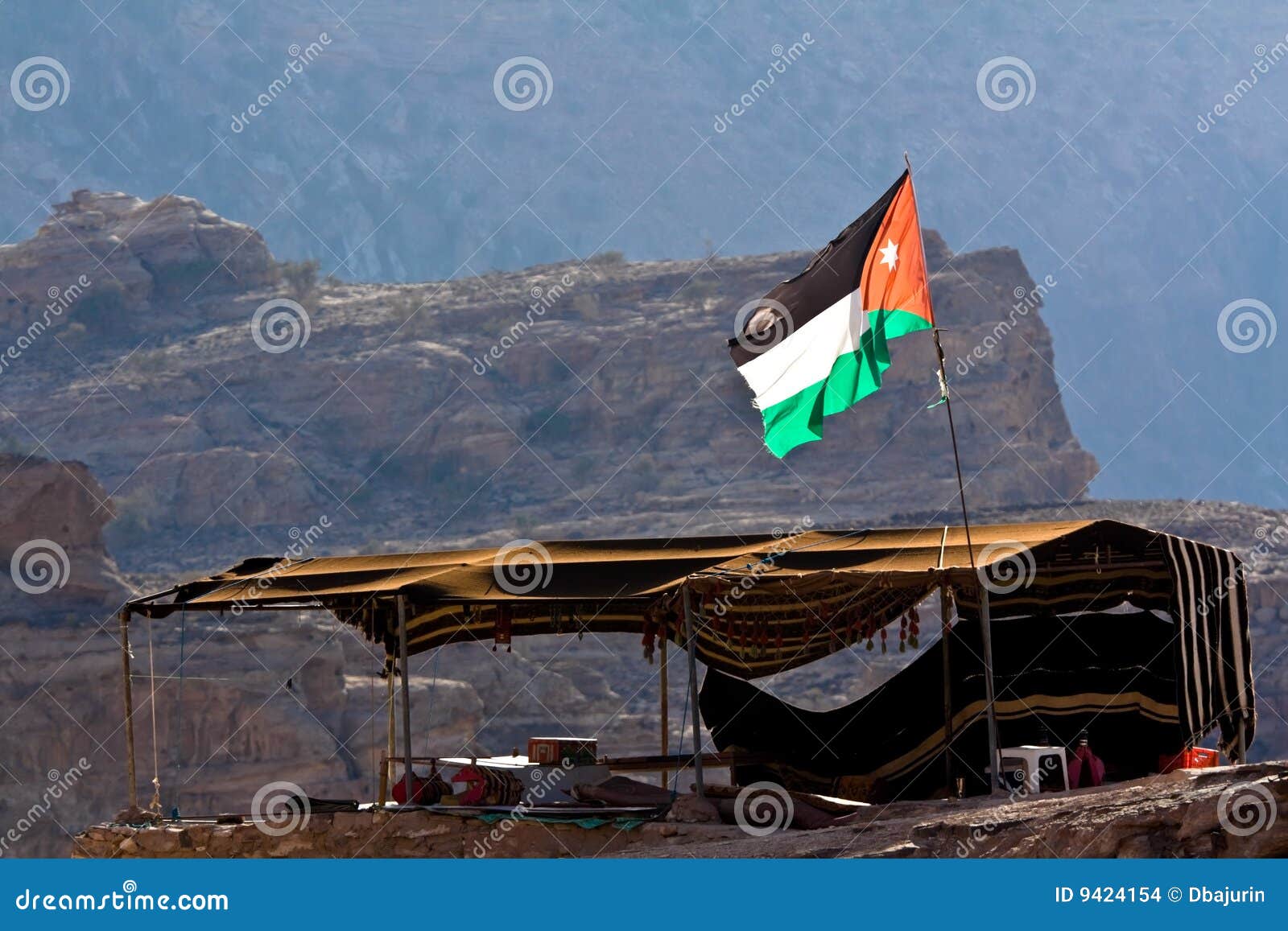 Tent in Petra Jordan stock photo. Image of scape, wind 9424154