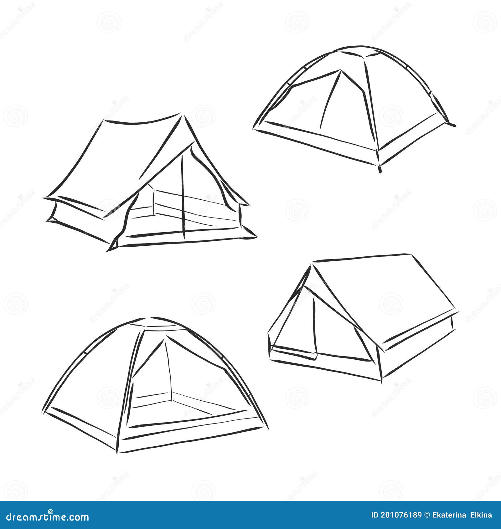 How to Draw a Tent with a Dome Shape  Lets Draw Today