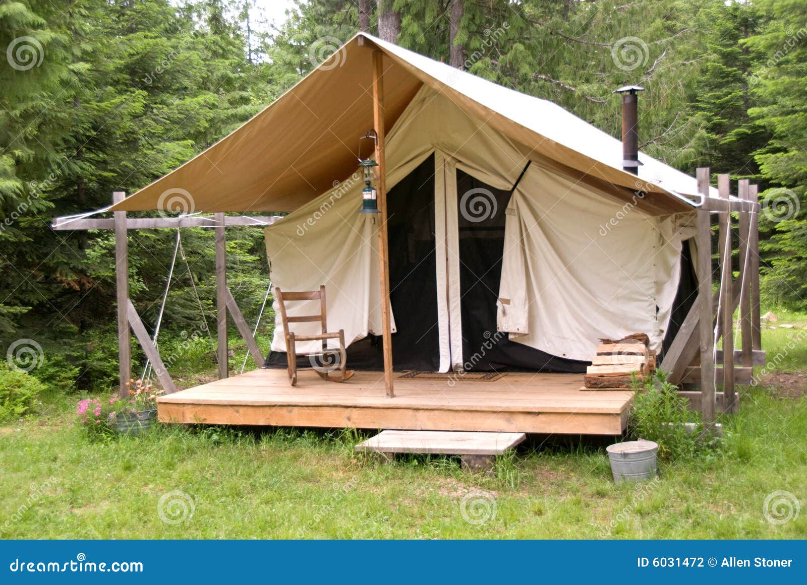 Tent in woods stock photo. Image of rural, relax, ground 6031472