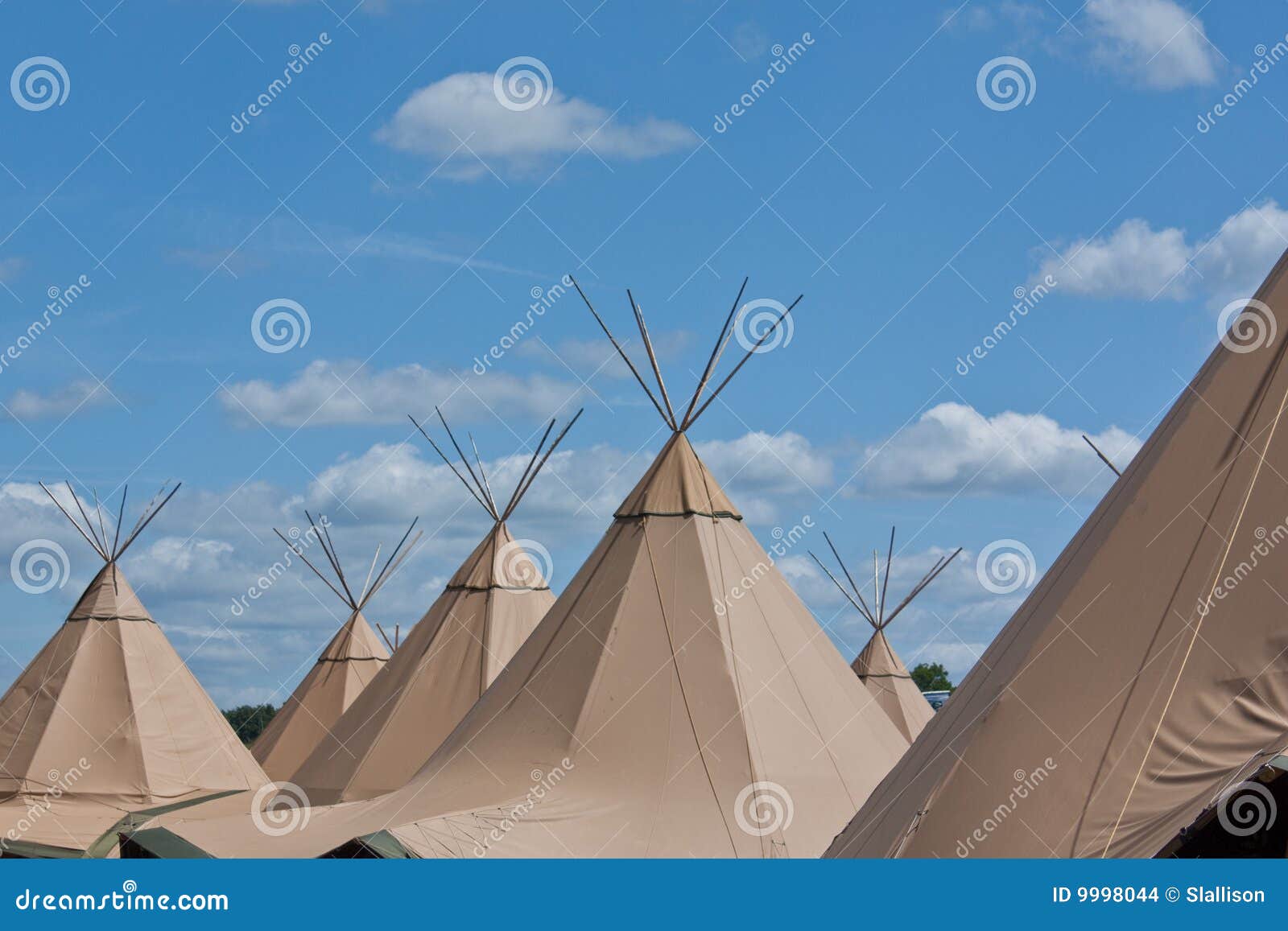 Tepees stock photo. Image of tents, summer, trees, stitching 9998044
