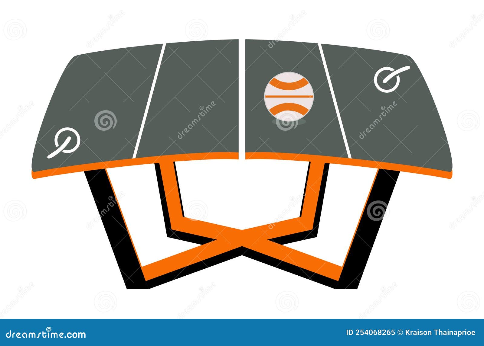 Teqball Played on Curve Table Stock Vector Illustration of sport
