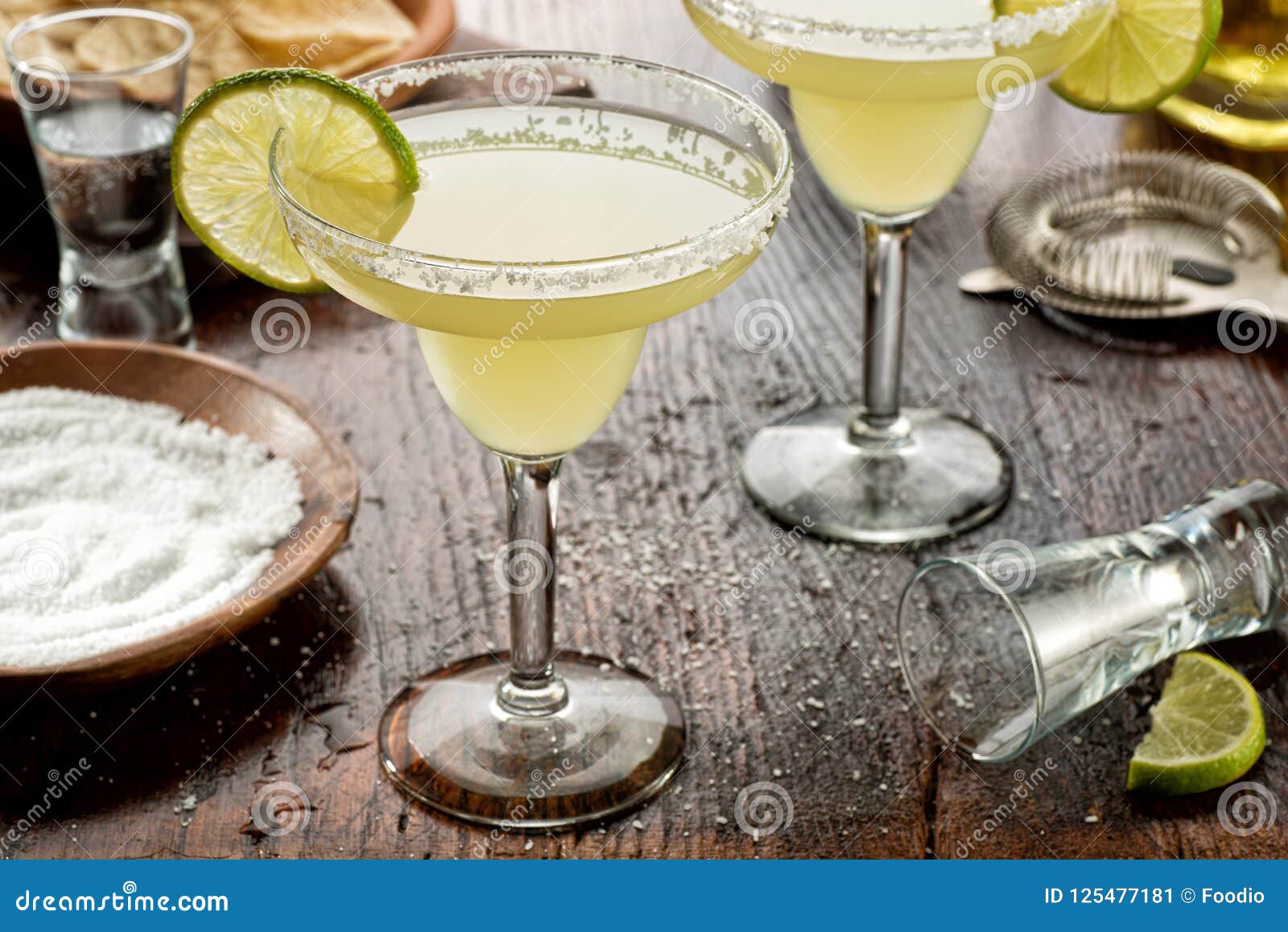 tequila and lime margaritas