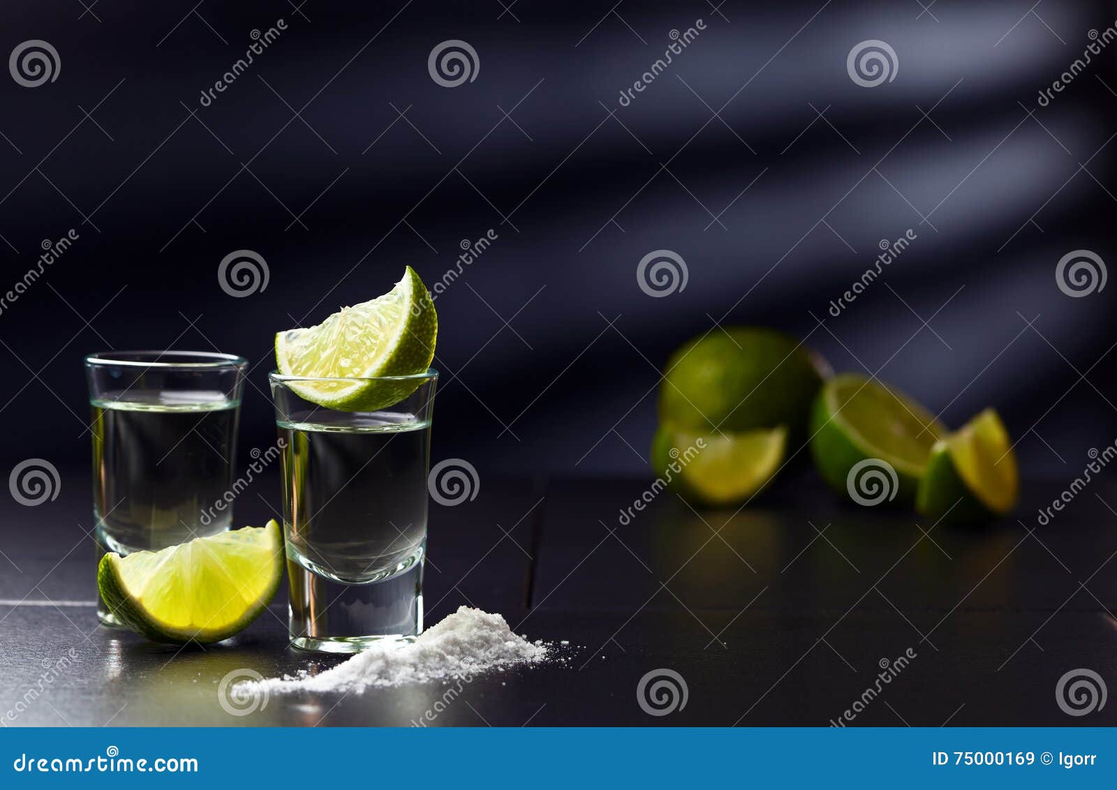 Tequila , lime and salt stock image. Image of beverage 75000169
