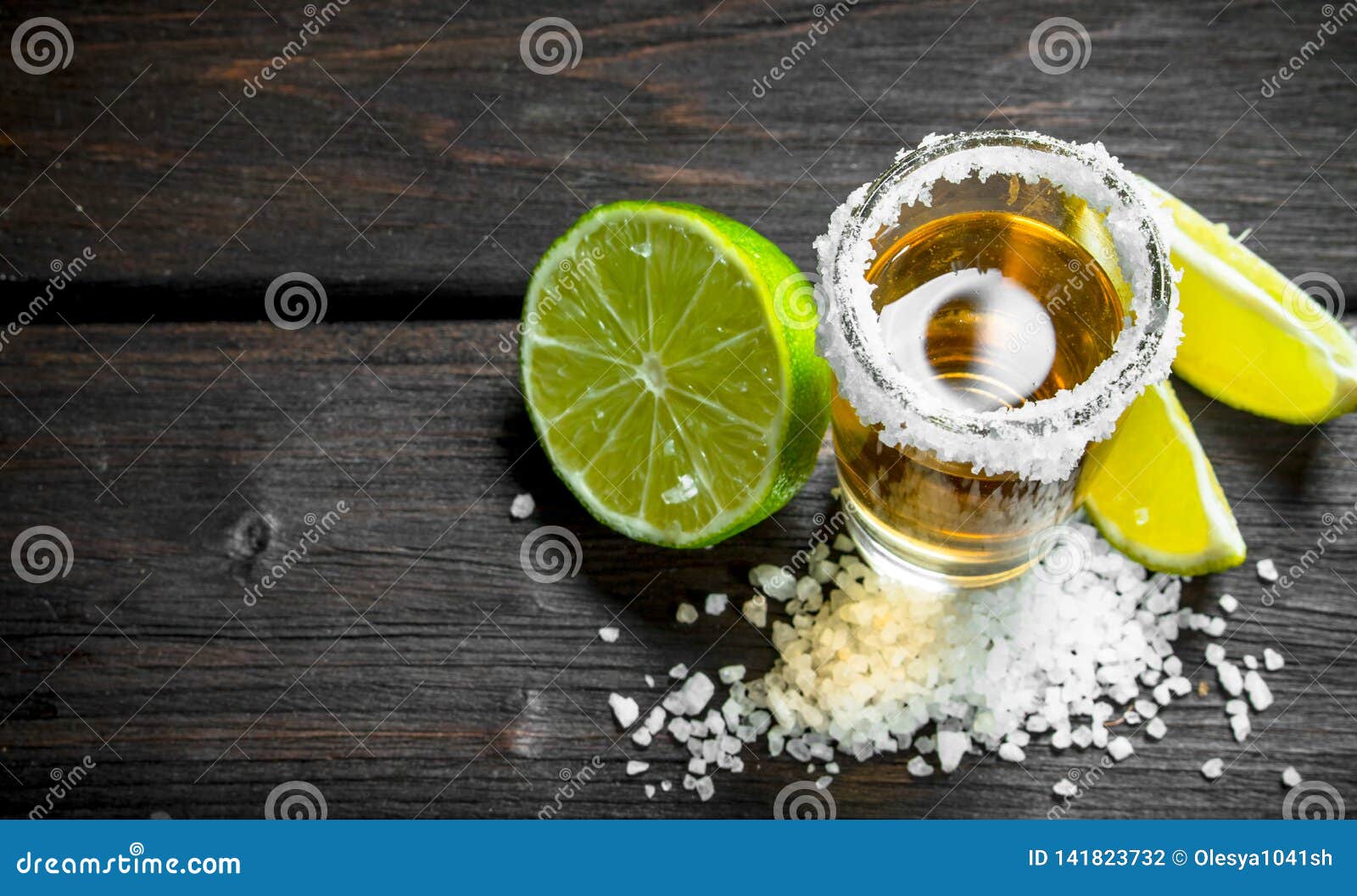 Tequila with lime and salt stock photo. Image of freshness 141823732