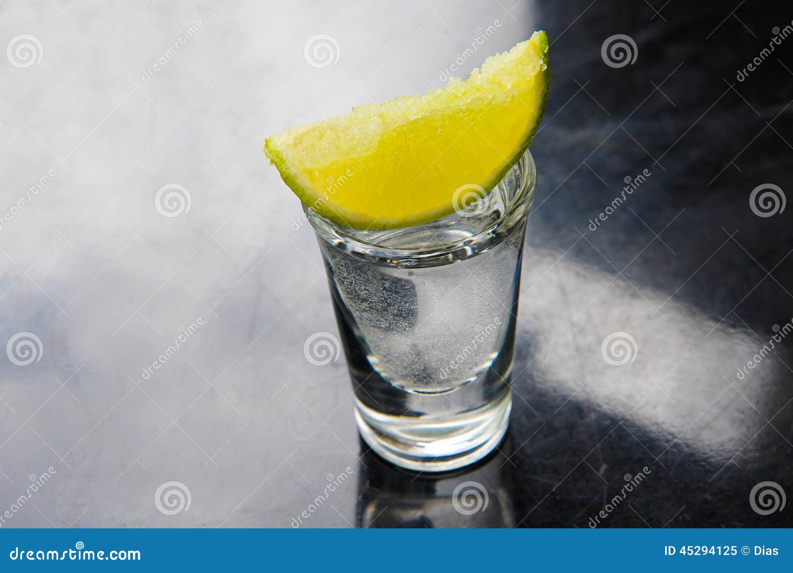 Tequila in Shot Glass with Lime Stock Image Image of yellow, citrus