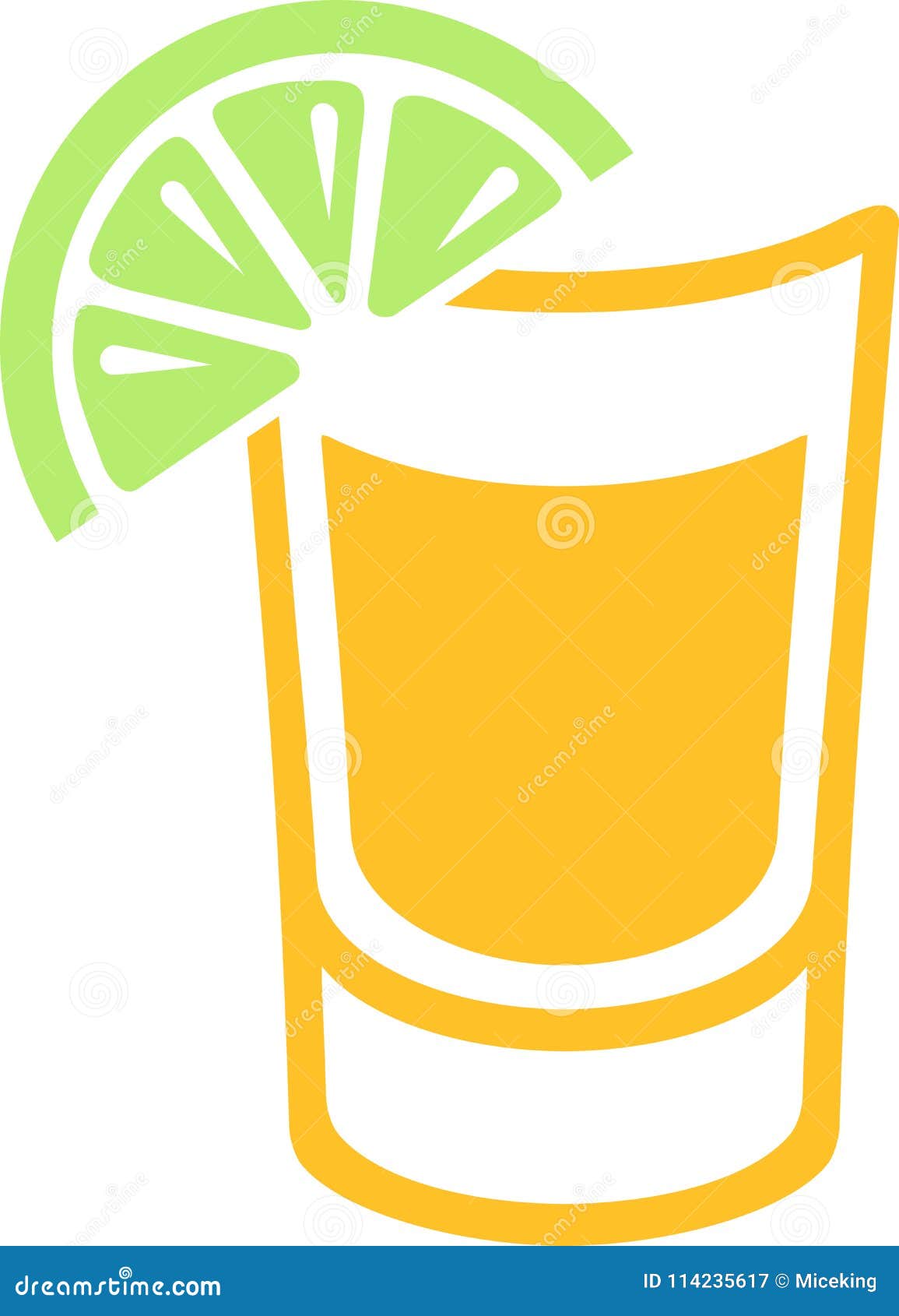 Tequila shot icon stock vector. Illustration of lemon - 114235617