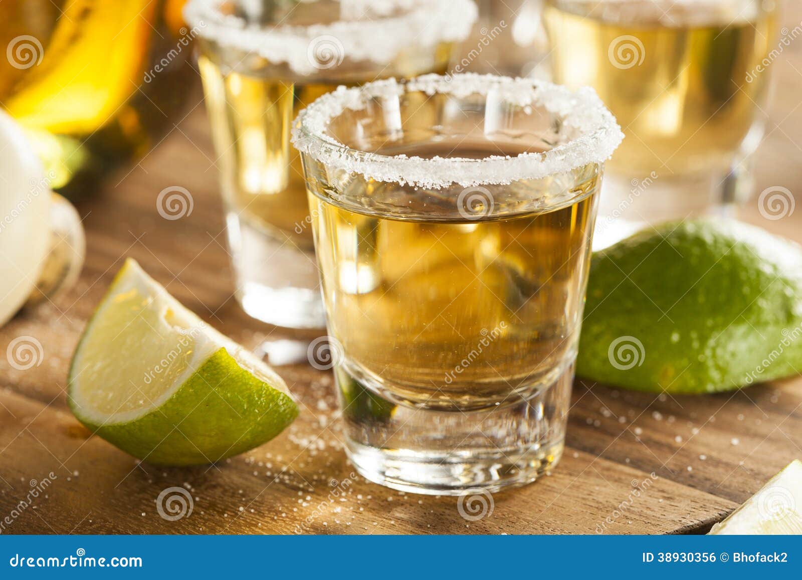 Tequila Shots with Lime and Salt Stock Photo - Image of liquid, drink ...