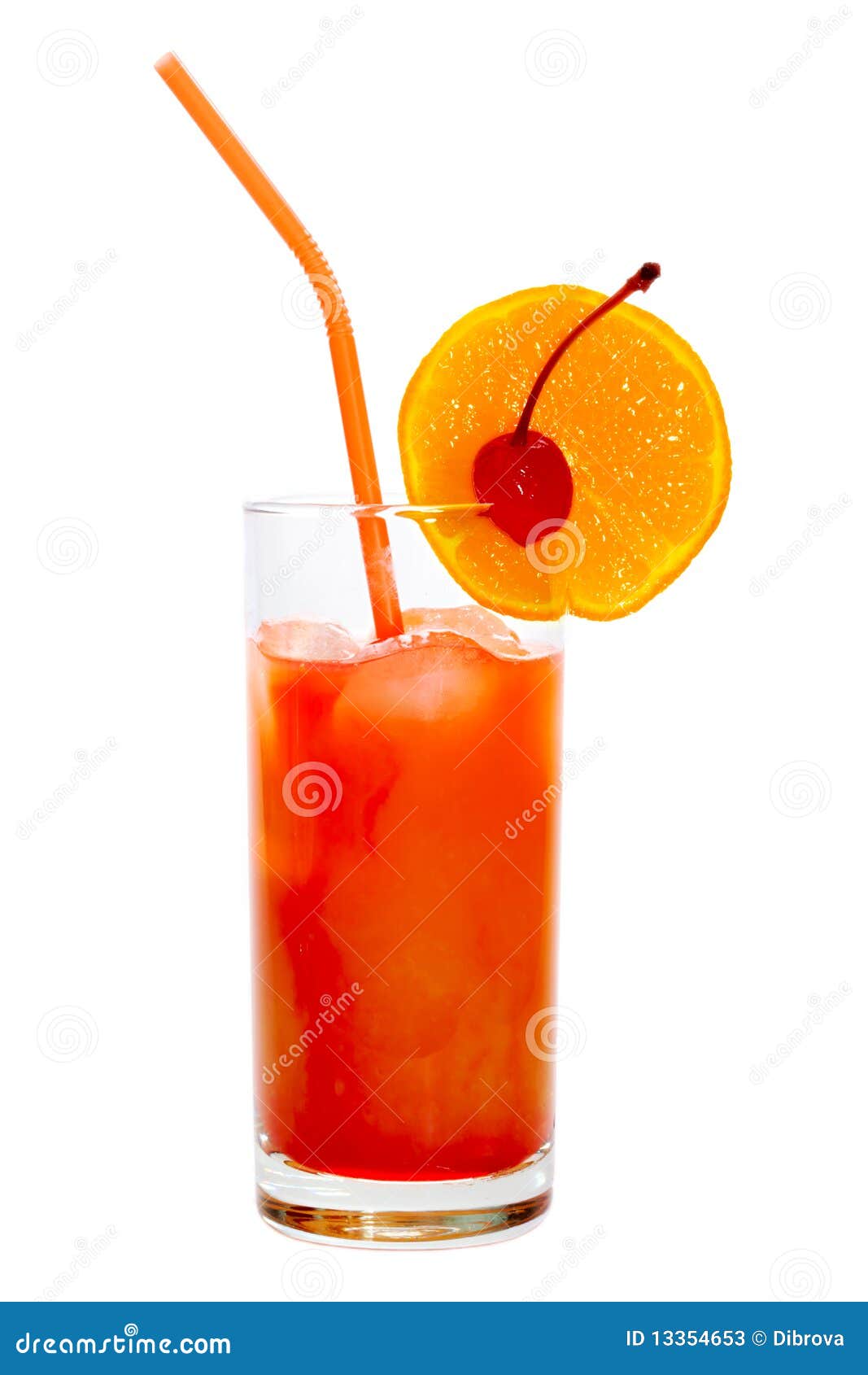 Tequila Sunrise stock image. Image of isolated, cocktail 13354653
