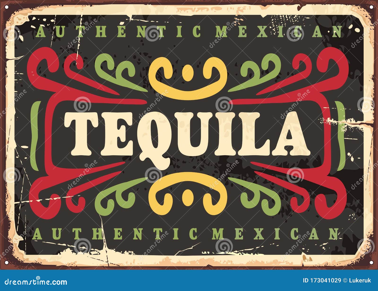 tequila vintage sign