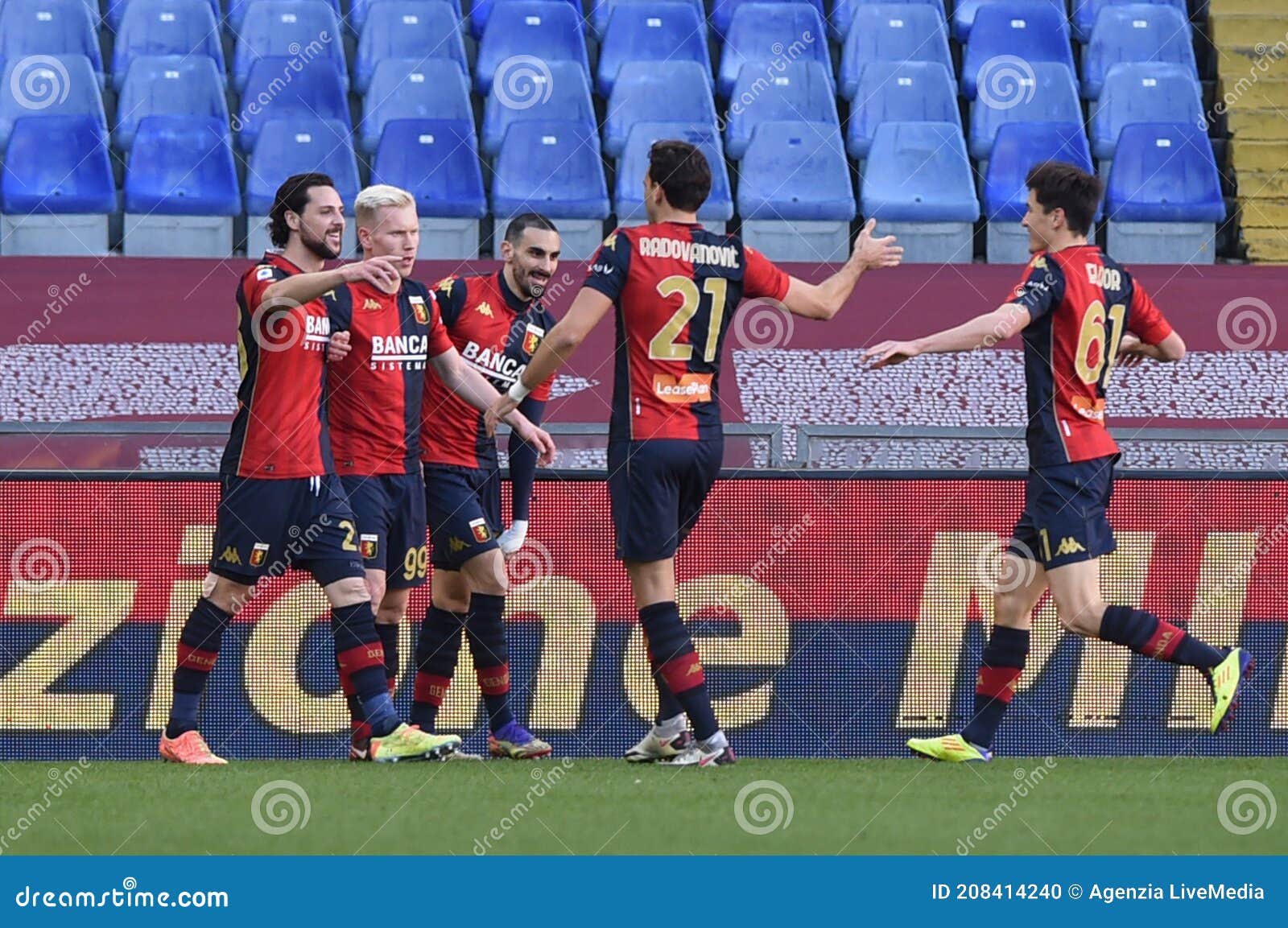 Genoa CFC Vs Cagliari Calcio Editorial Stock Image - Image of