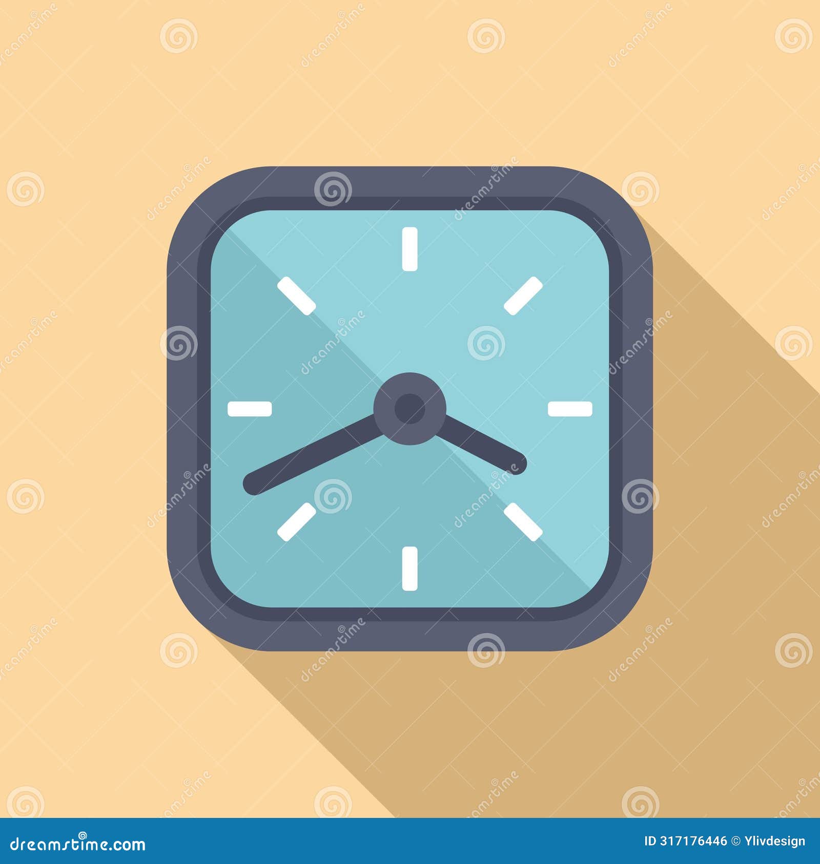 term wall clock icon flat . duration event
