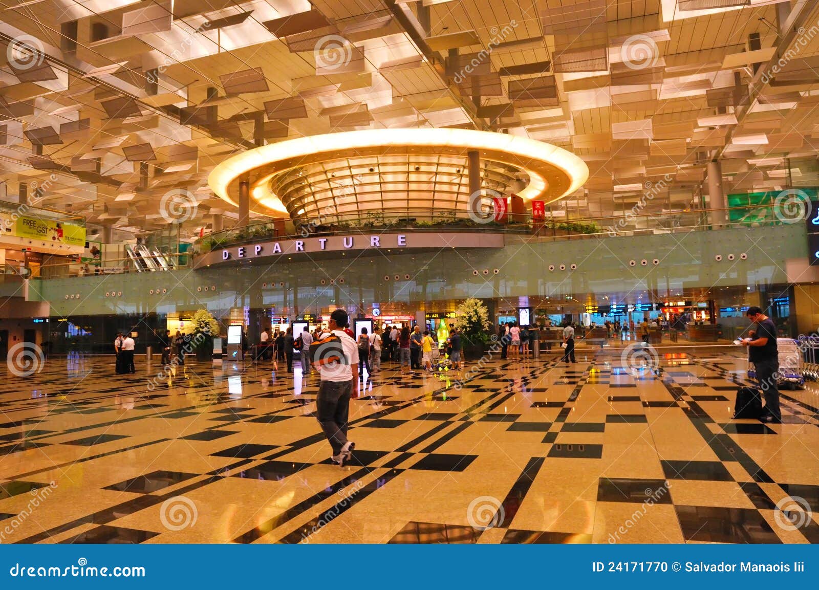 Changi Airport Terminal 3 Departure Hall Editorial Stock Image - Image of  journey, building: 54693164