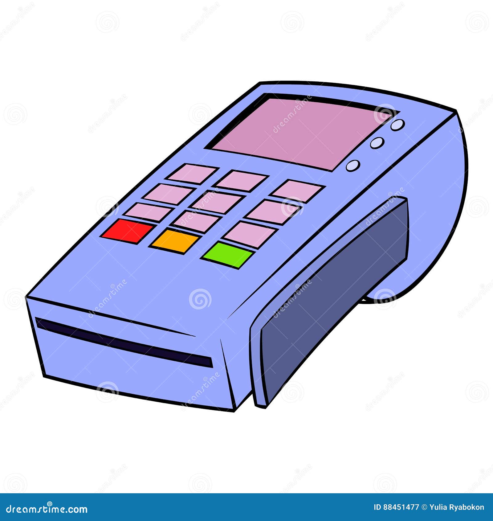 Terminal For Credit Card Icon Cartoon Stock Vector - Illustration of payment, design: 88451477