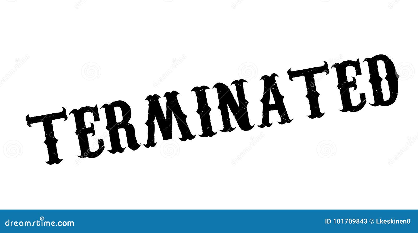 Terminated rubber stamp stock vector. Illustration of business - 101709843