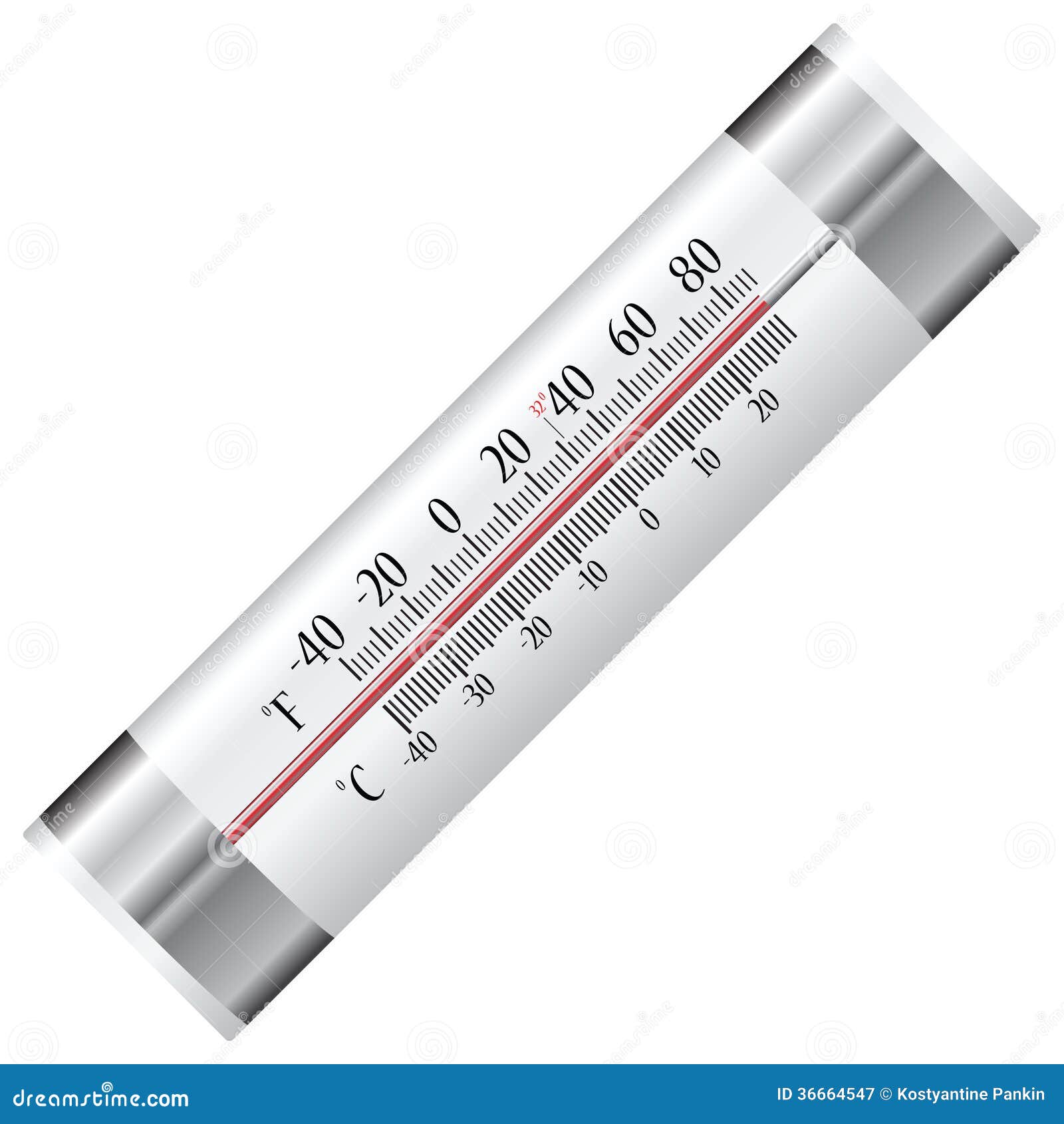 Alkoholu termometr dla chłodziarki z dwa waży w Celsius i Fahrenheit. Wektorowa ilustracja.