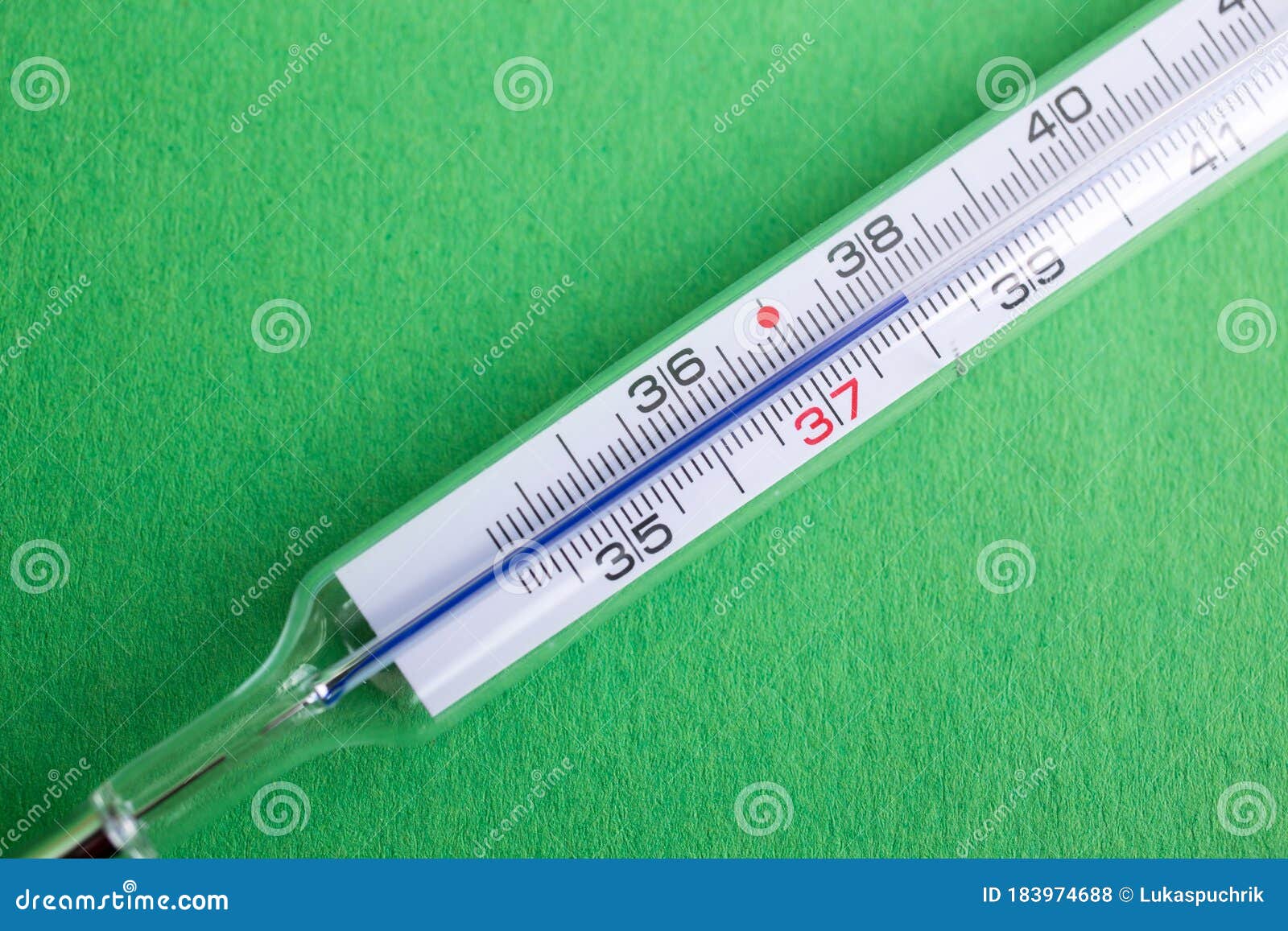 Termometro Analogico a Mercurio Con 37°c Di Virus Corona Dell