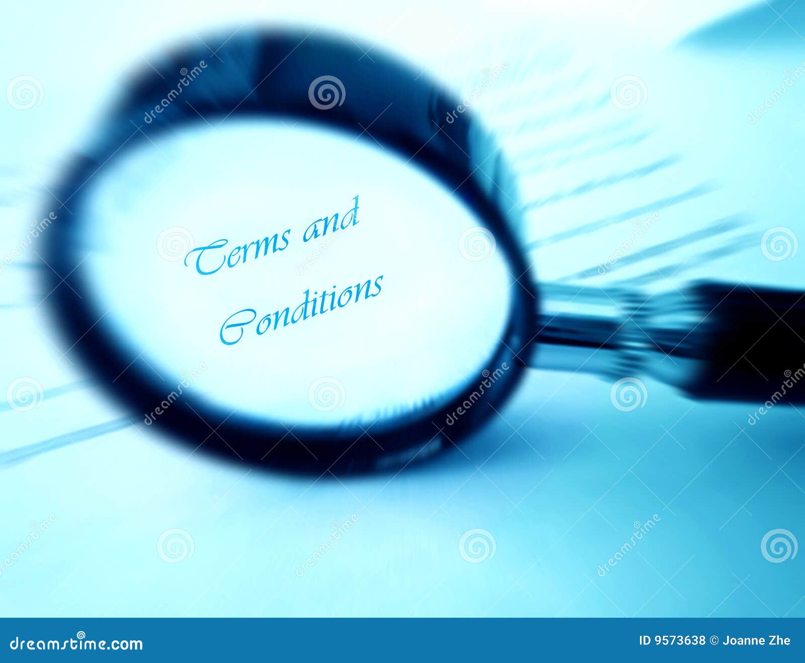 terms and conditions under magnifier
