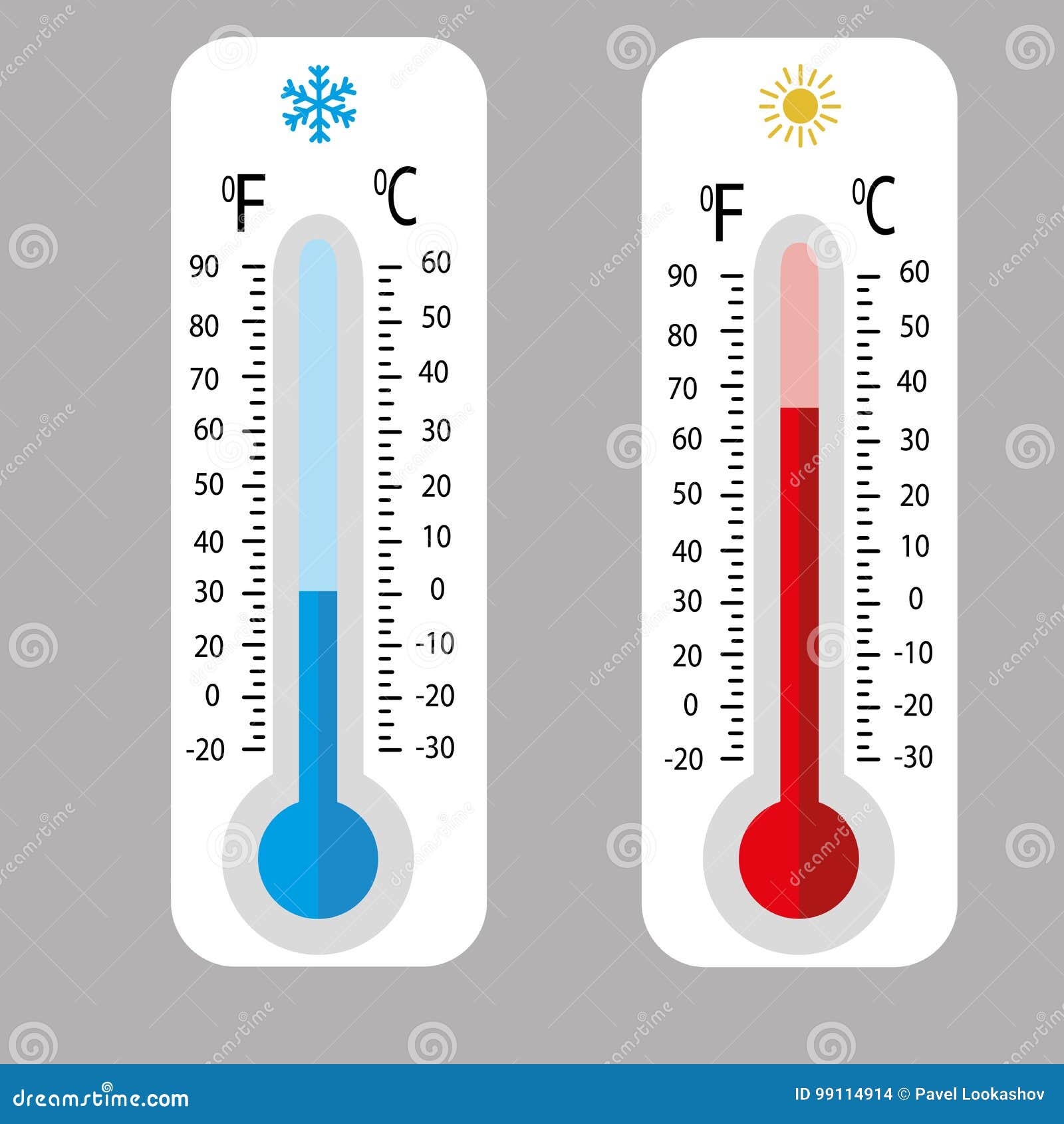 Termômetros Da Meteorologia Temperatura Do Frio E Do Calor