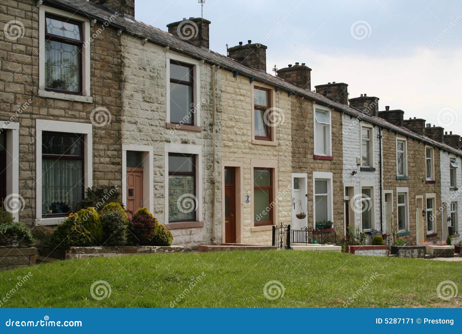 Terraced Housing, Lancashire. Stock Image Image of terraced