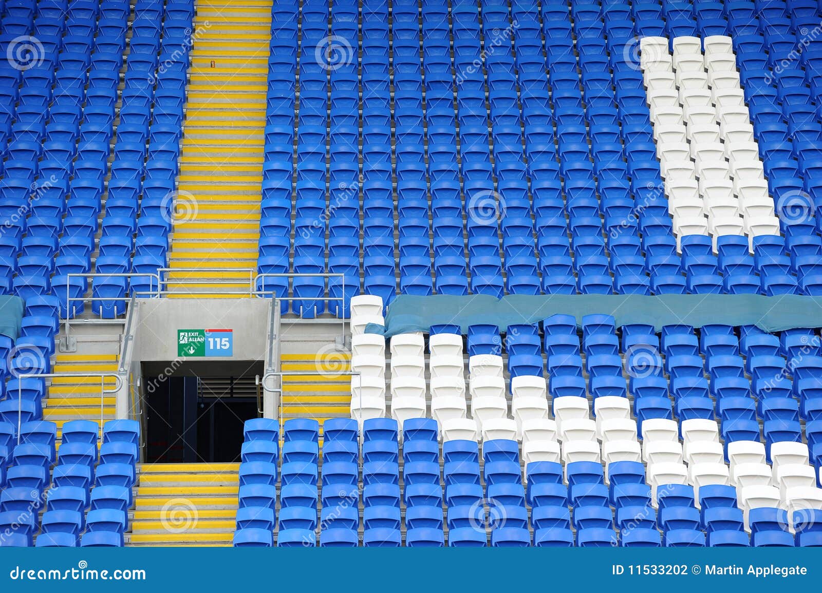 terraced stadium seating