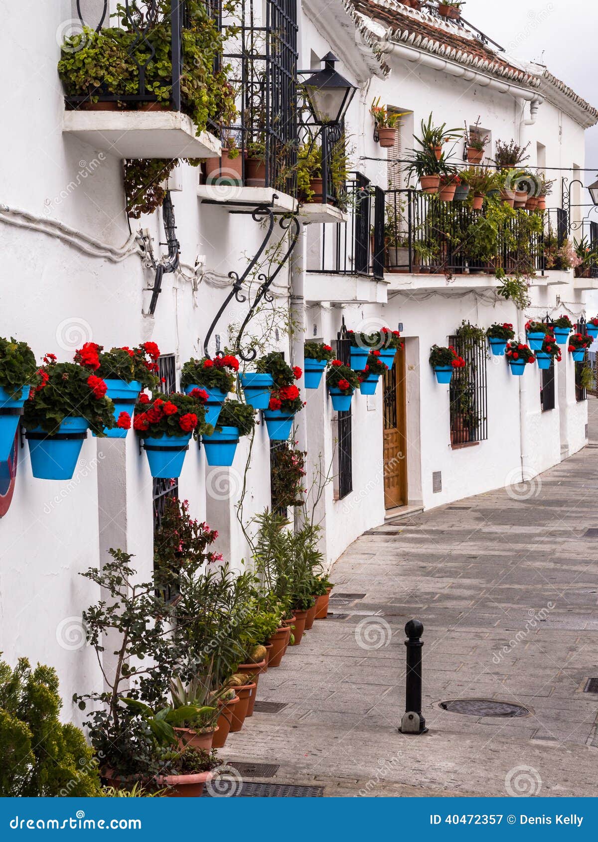 terraced white houses in andalucia village, spain