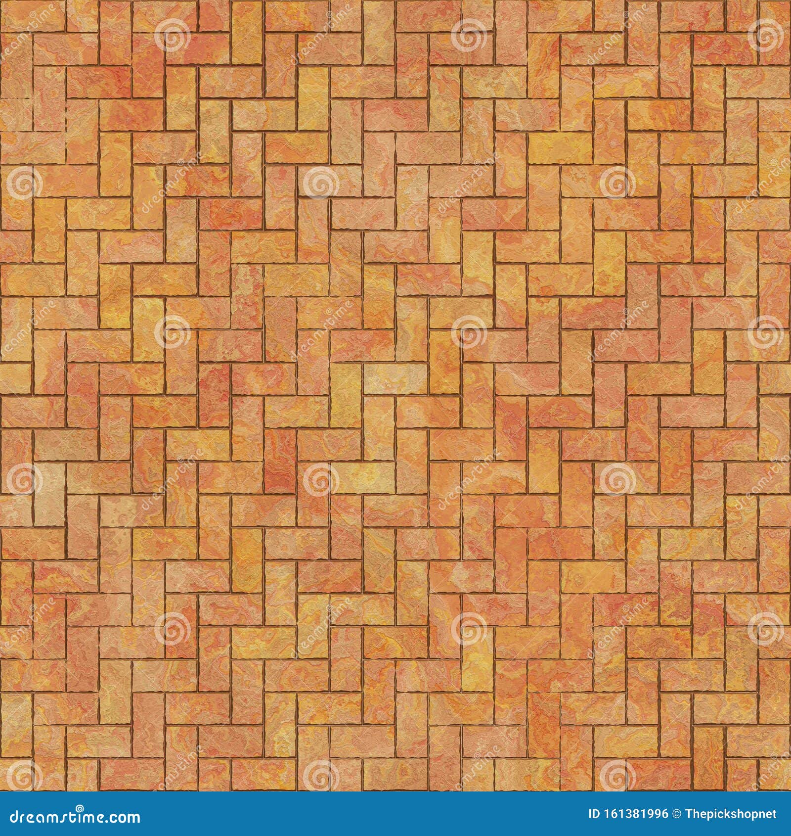 pavement of terracota tiles seamless texture