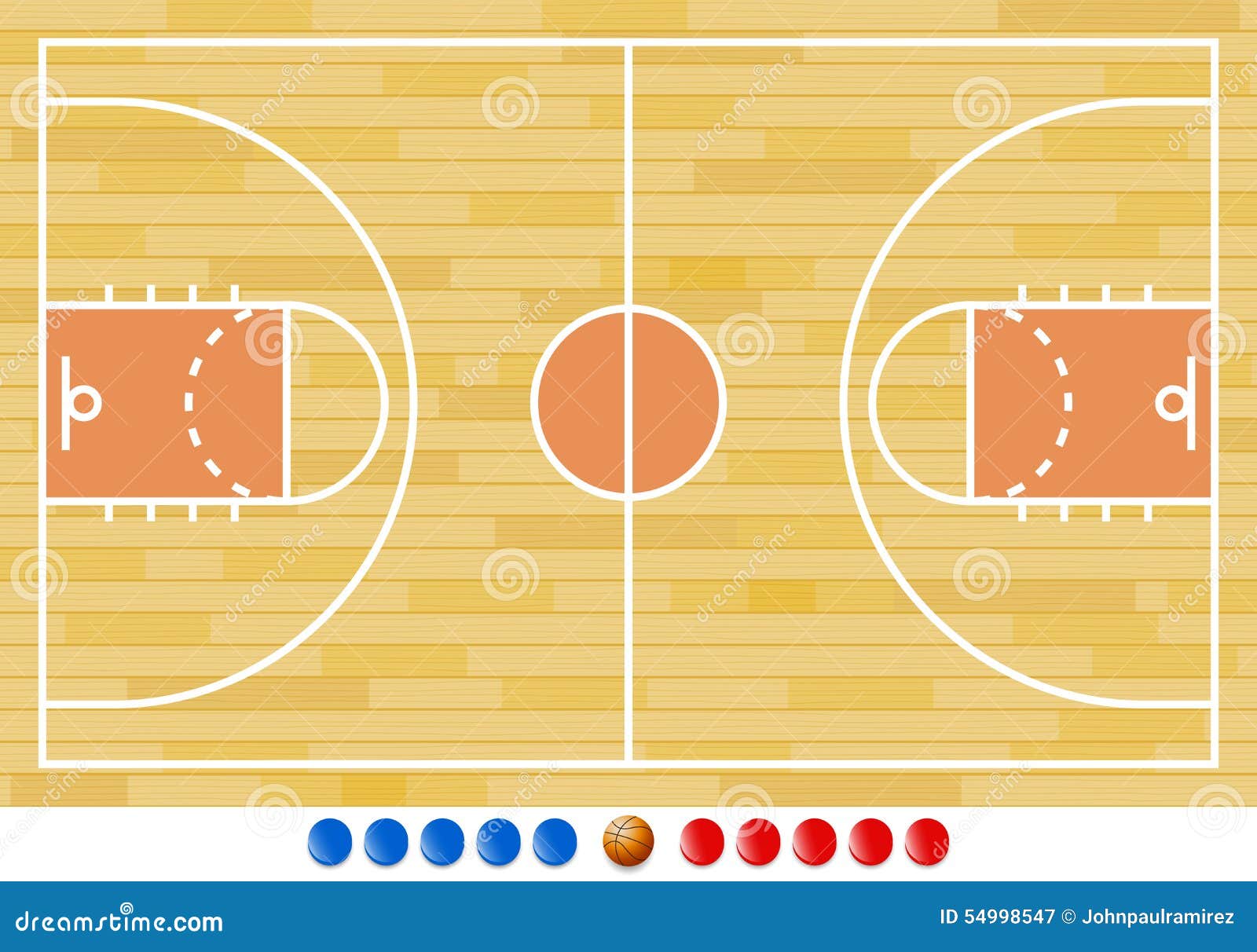 Terrain De Basket, Jeu De Basketball, Sport Illustration de Vecteur