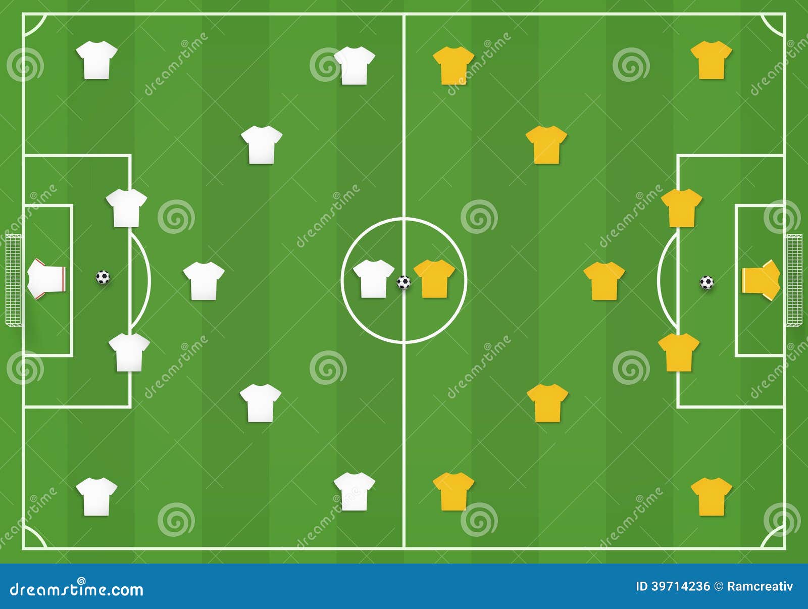 Dessin Terrain De Foot Avec Joueurs Terrain De Football Avec Des Joueurs, Moquerie à Partir De Dessus Illustration de Vecteur - Illustration du plan, ligne: 39714236