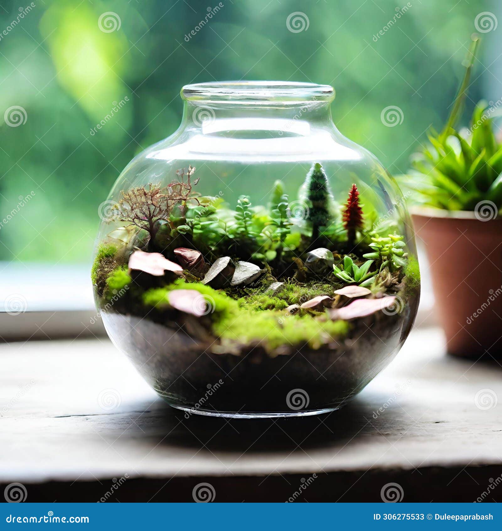 https://thumbs.dreamstime.com/z/terrarium-jar-little-forest-self-ecosystem-small-decoration-plants-glass-bowl-ai-generated-illustration-306275533.jpg