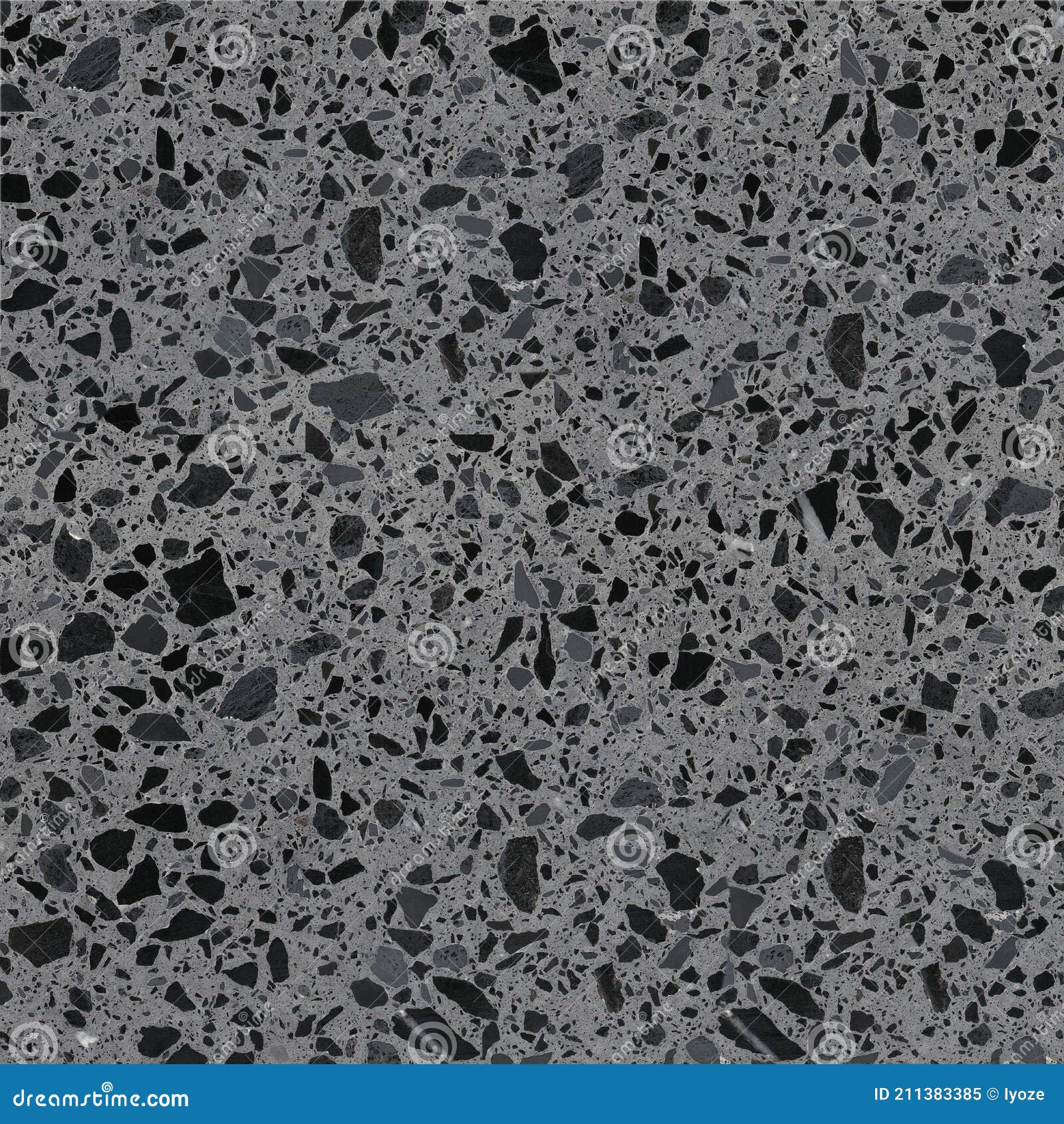 Terrazzo Texture Grey Ceramic Floor Tiles Stock Illustration