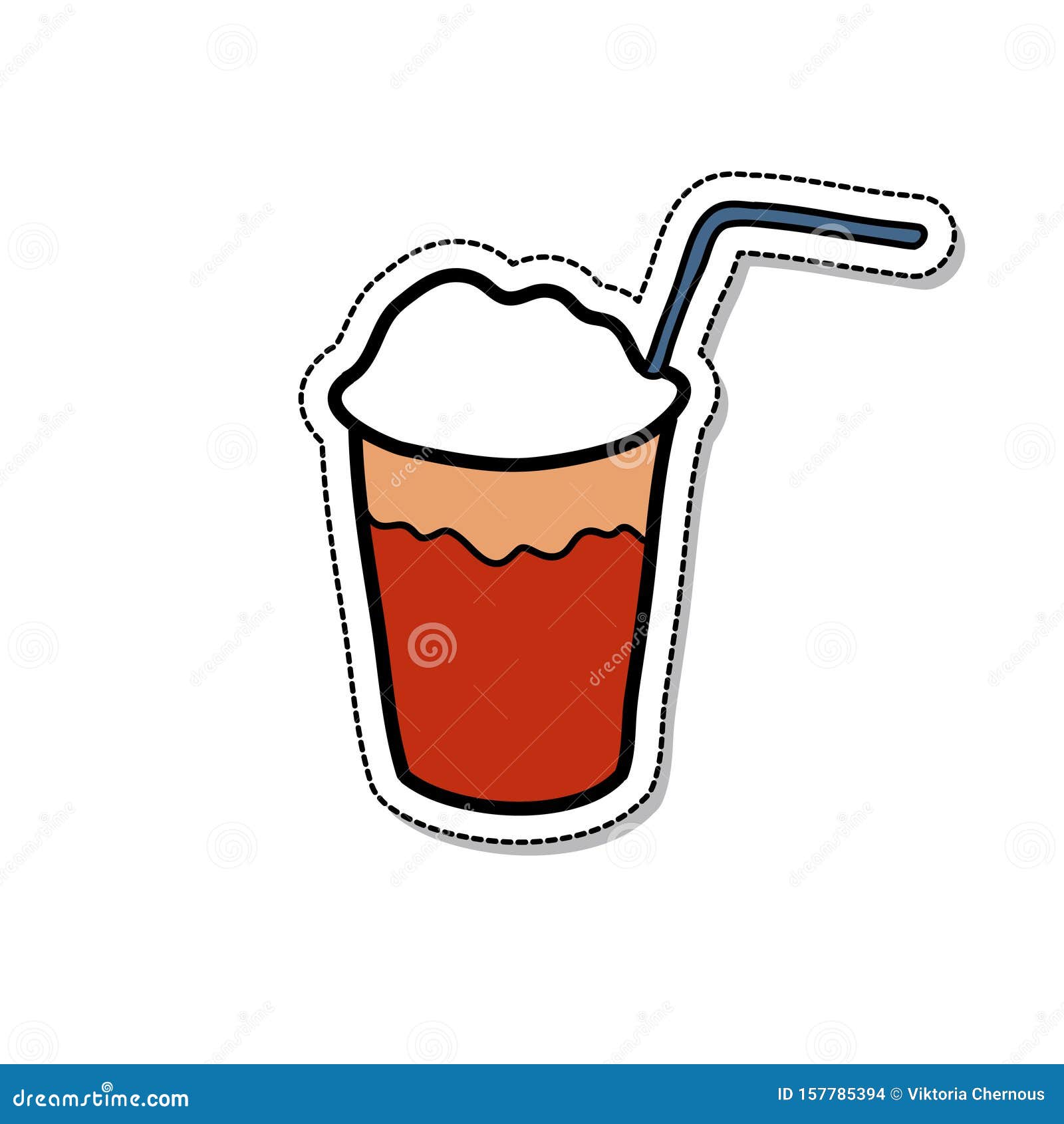 terremoto chilean drink doodle icon,  