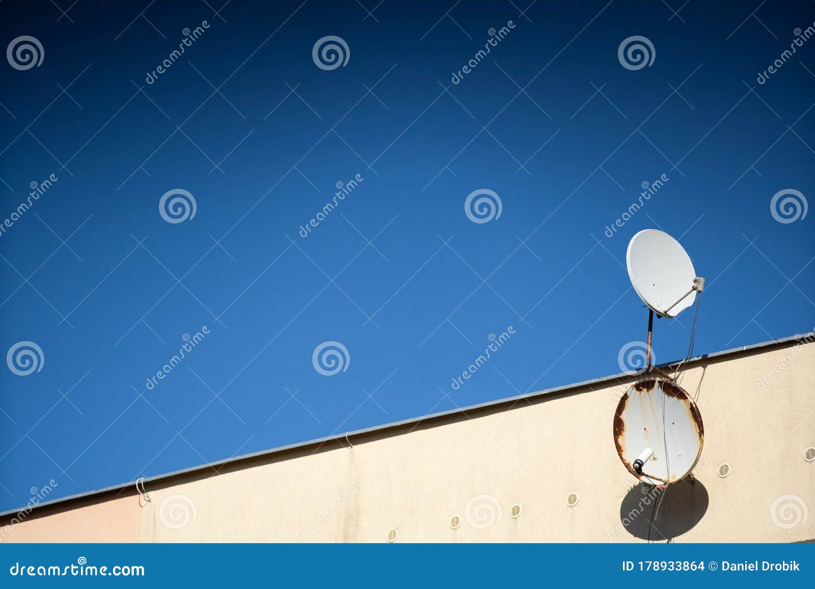 Terrestrial Antenna for Receiving Digital Television Programs Stock
