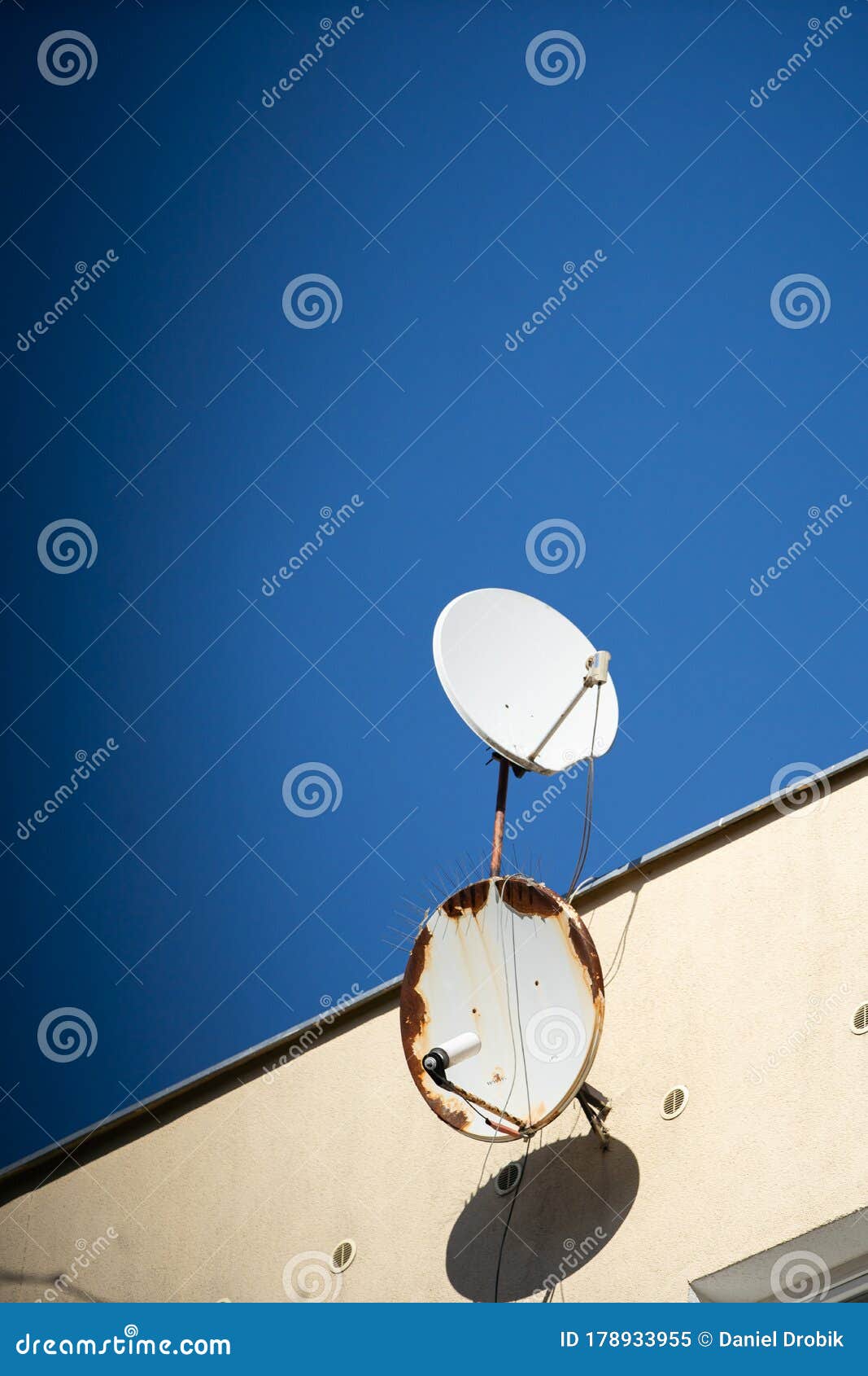 Terrestrial Antenna for Receiving Digital Television Programs Stock