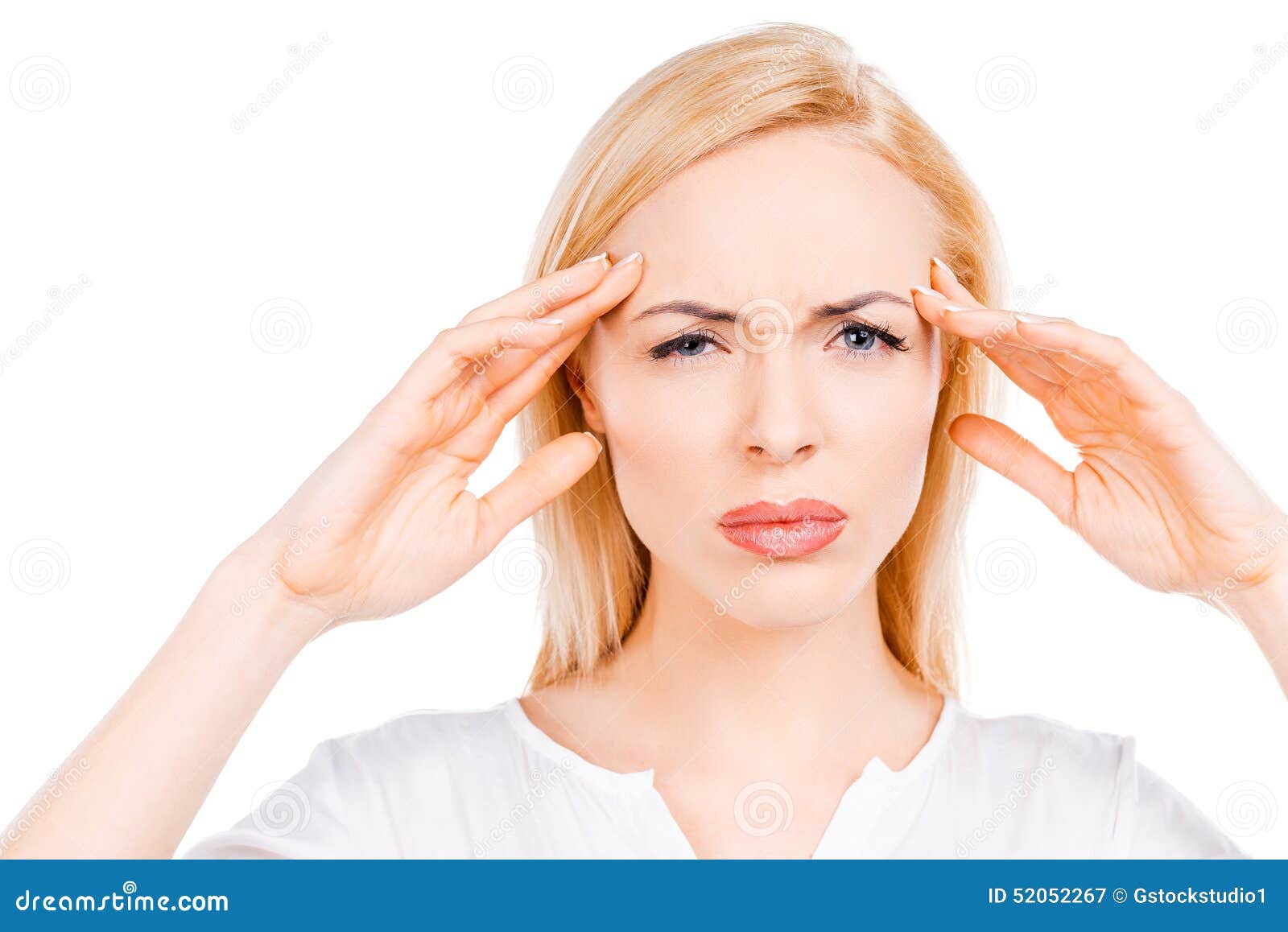 Terrible Headache. Stock Photo - Image: 52052267