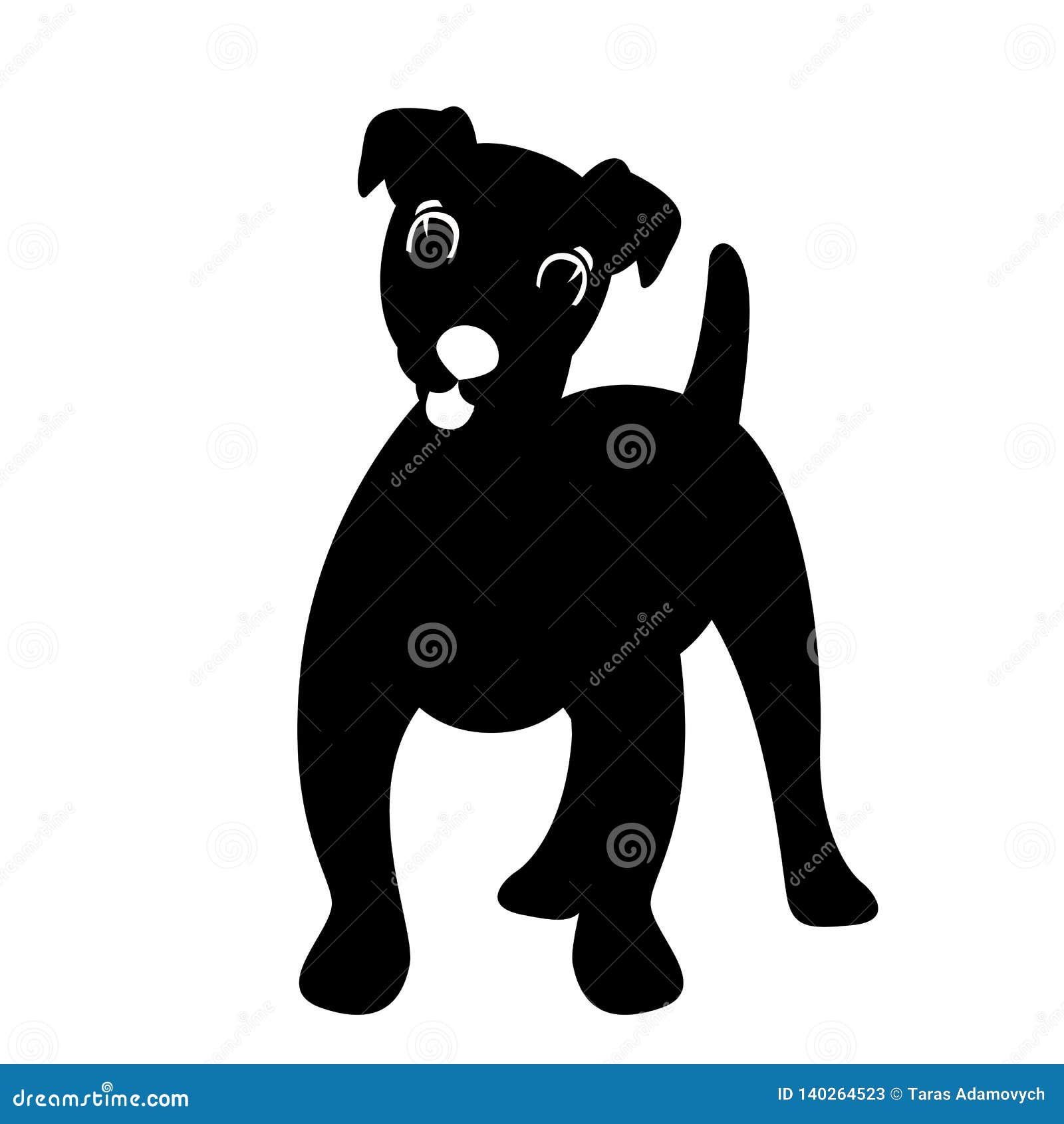 terrier jack russell puppy, , silhouette,