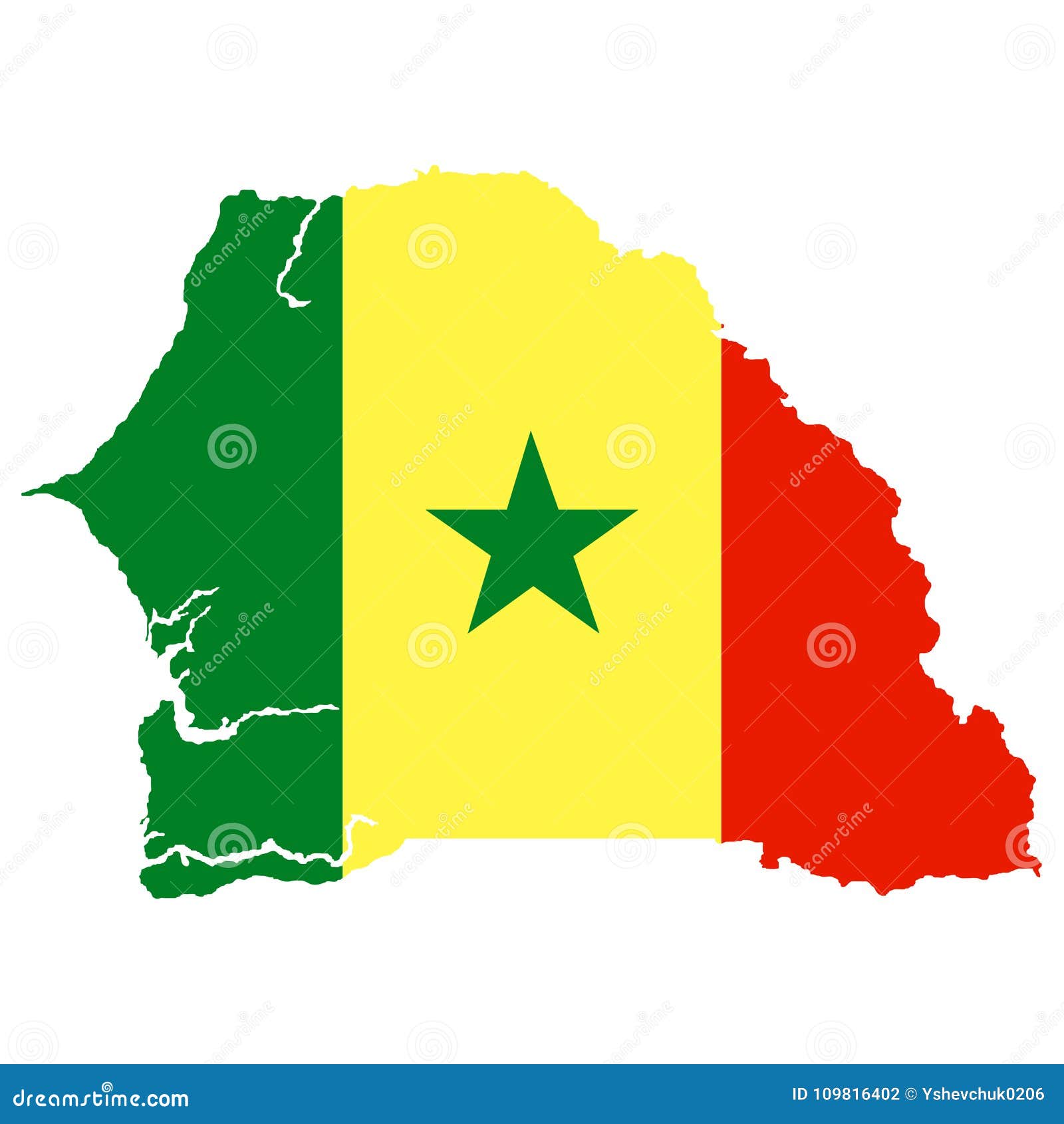 Sénégal drapeau images vectorielles, Sénégal drapeau vecteurs libres de  droits