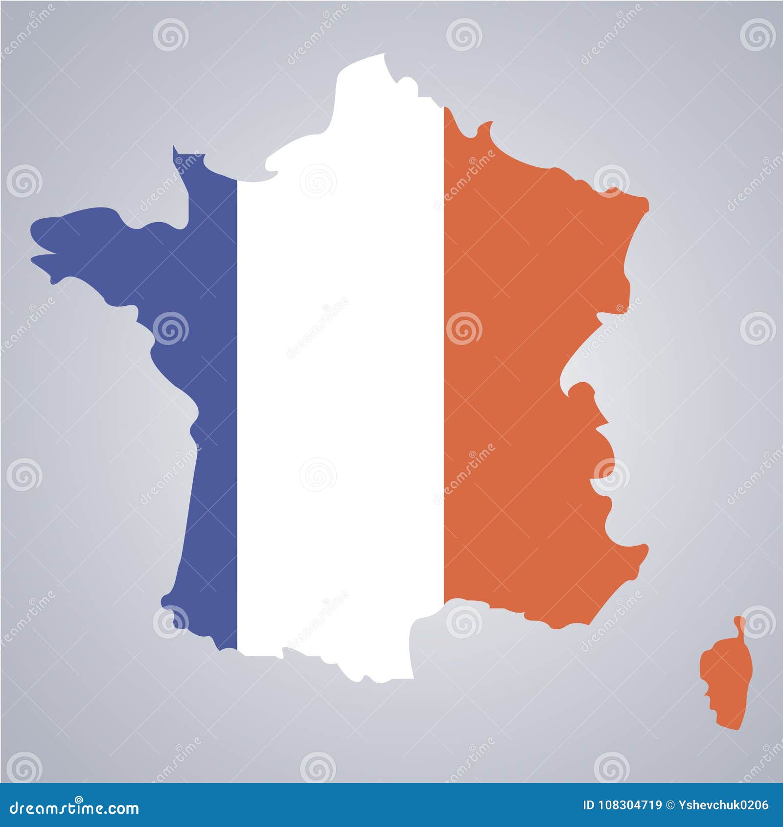 Territorio De Francia En Un Fondo Gris Ilustración del Vector - Ilustración  de vector, emblema: 108304719