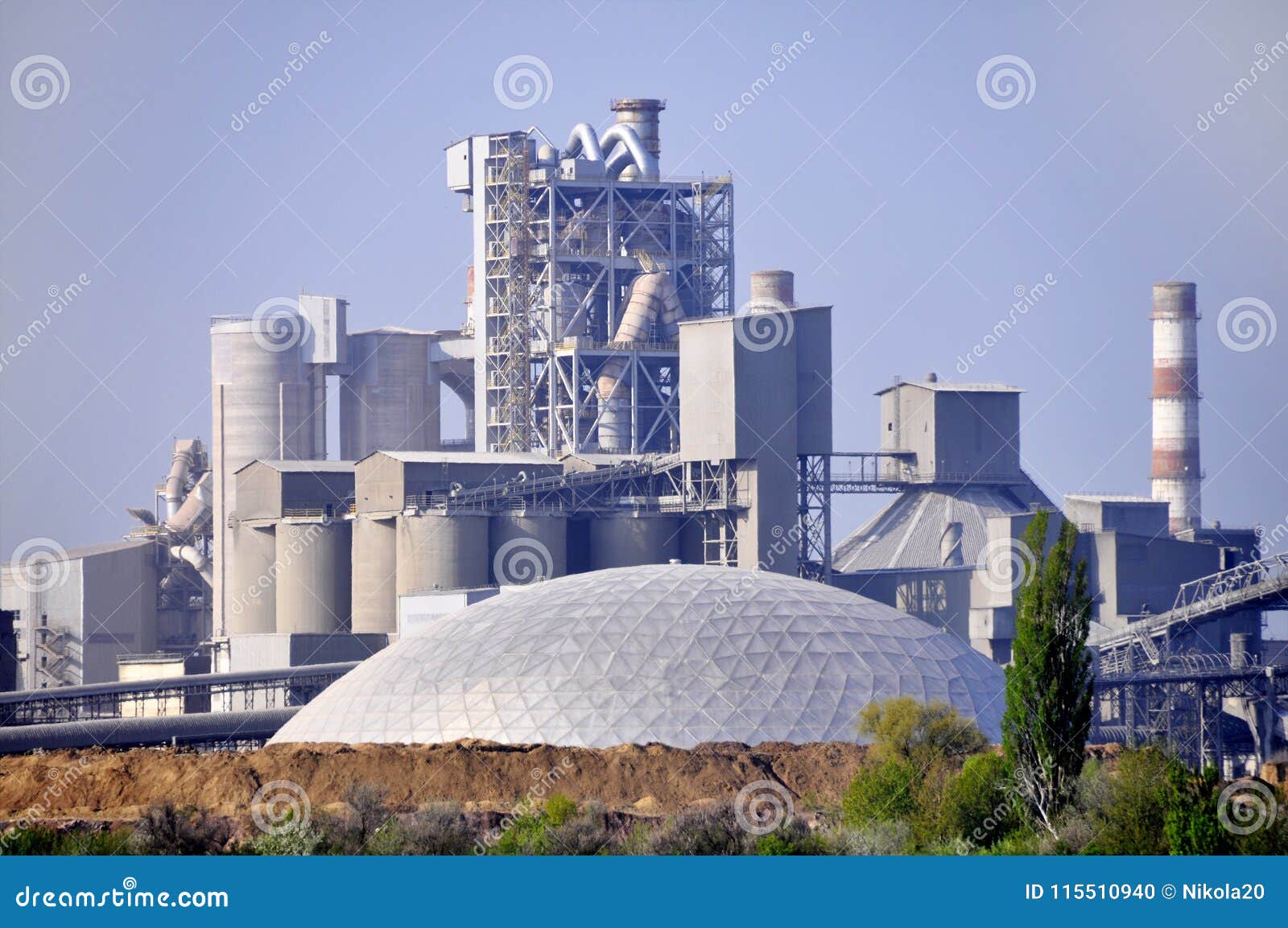 The Territory of a Cement Plant. Kamenets-Podolsky. Ukraine. Stock