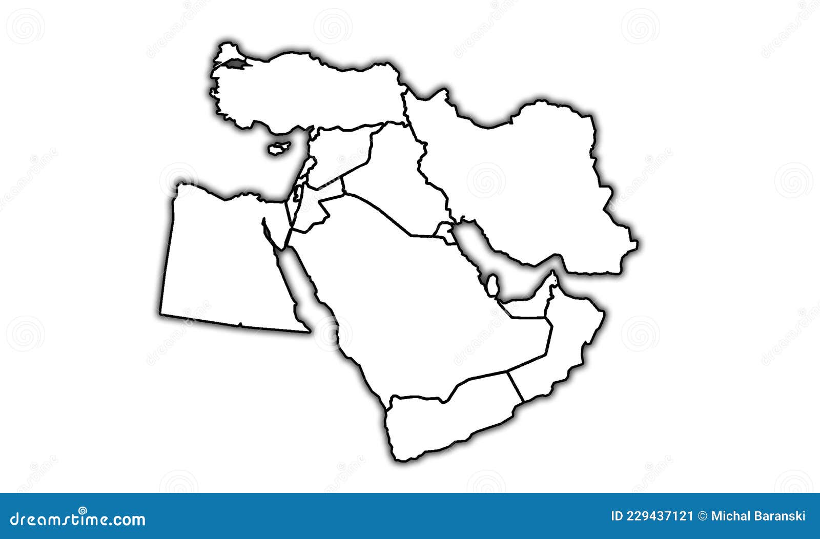 Territory of Middle East Region Stock Illustration Illustration of