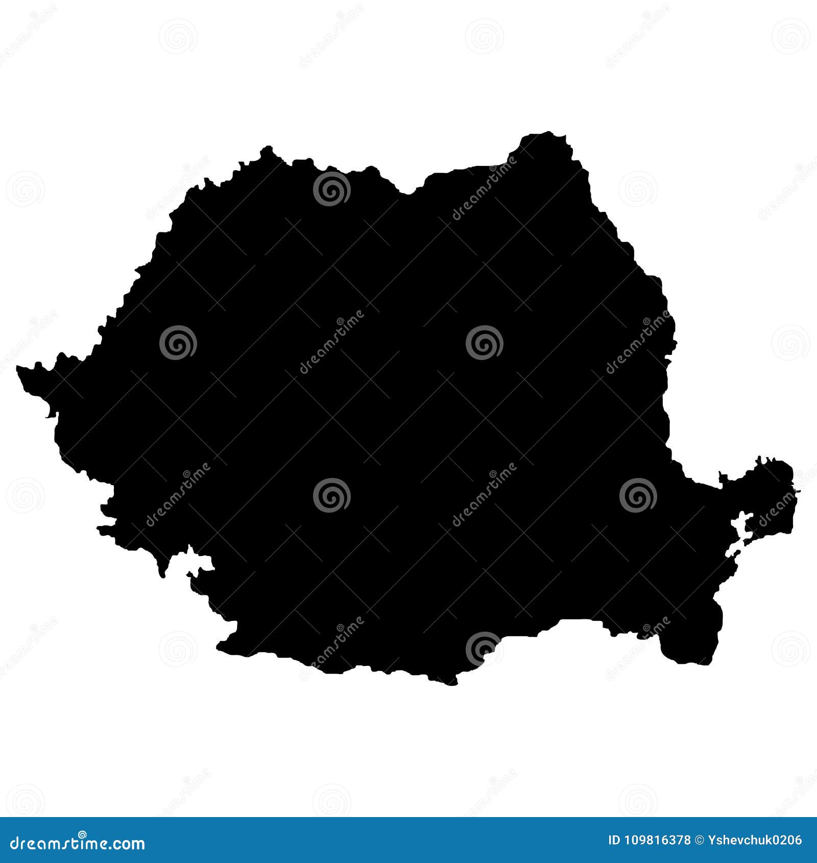 territory of rumania. white background.  .