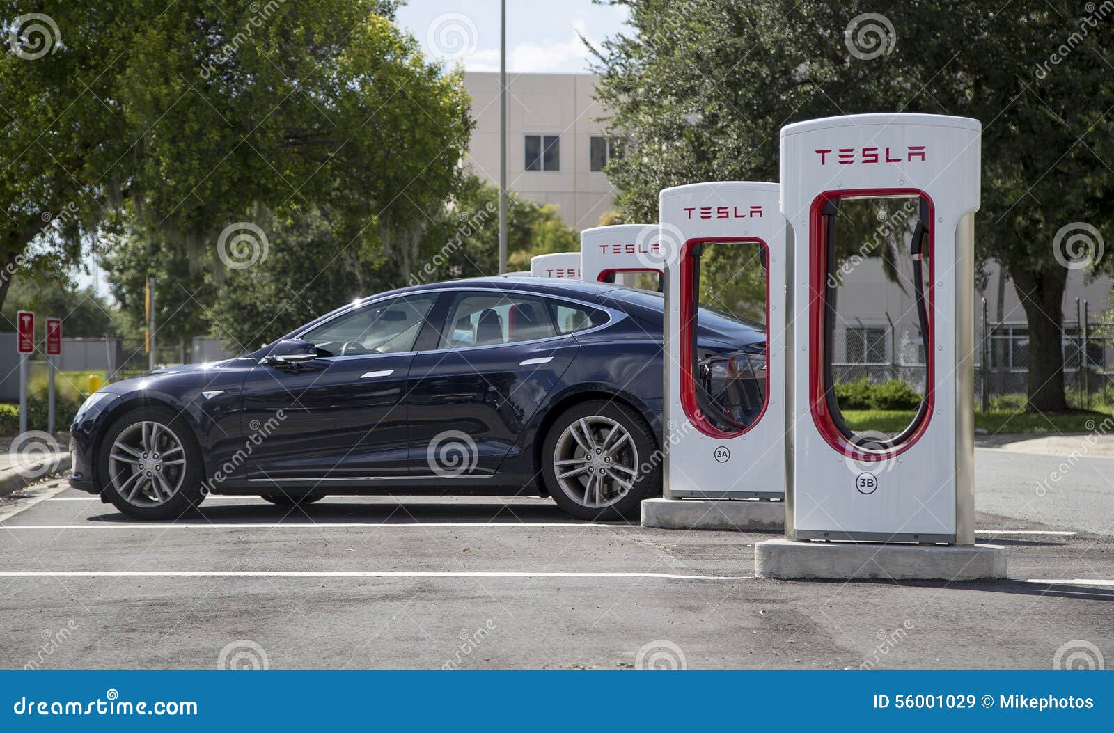 Tesla Charging Stations of Florida Turnpike Editorial Stock Image