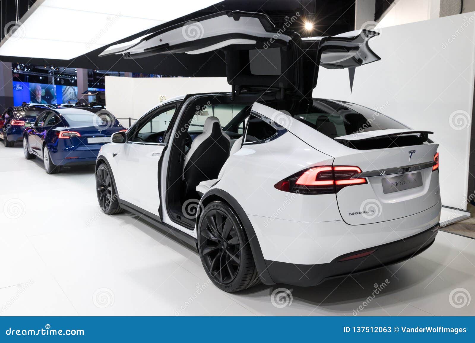 Tesla Model X Electric Luxury Suv Car Editorial Stock Photo - Image of auto, show: 137512063