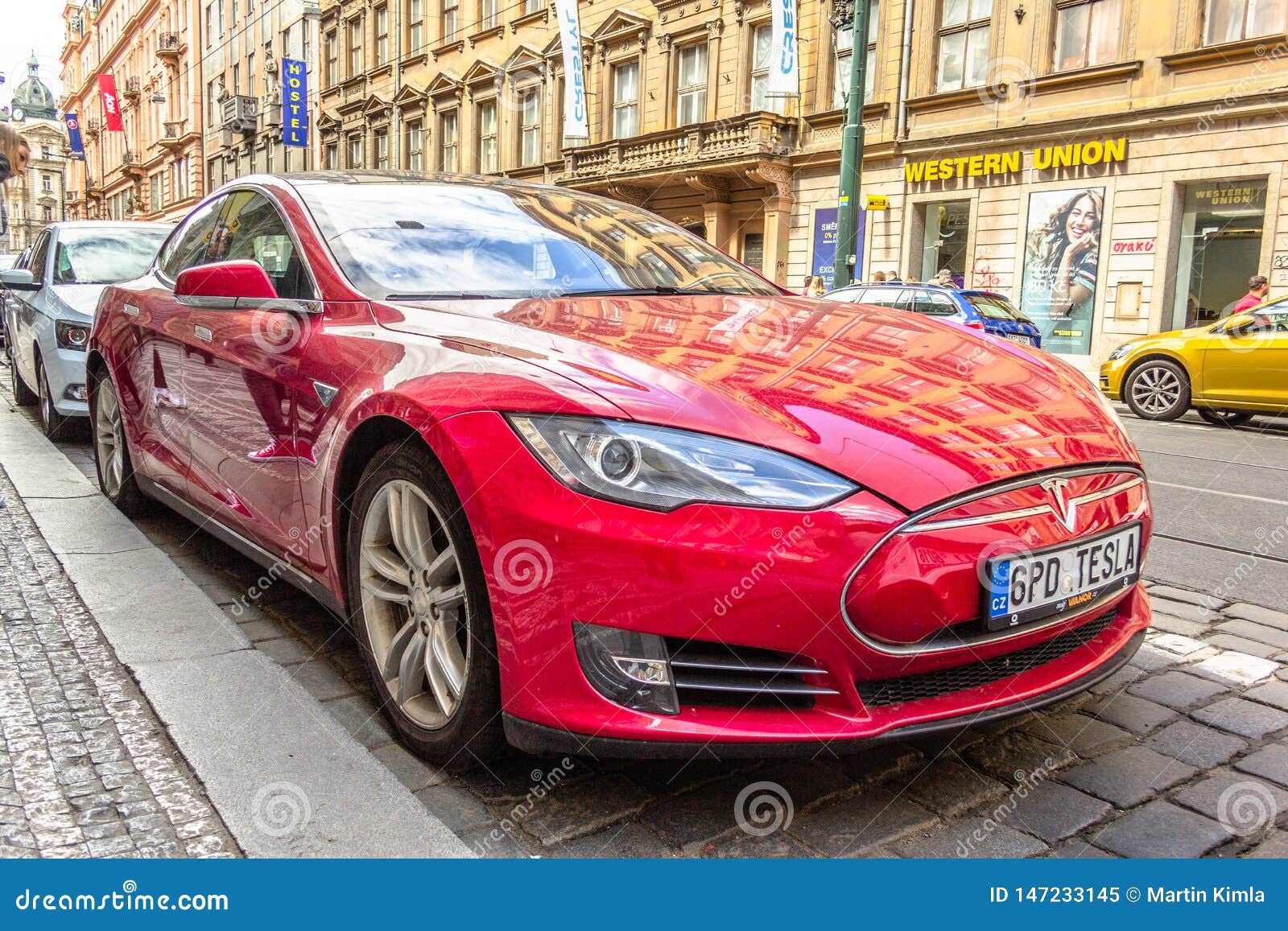 Tesla Model P85D editorial image. Image of electric -