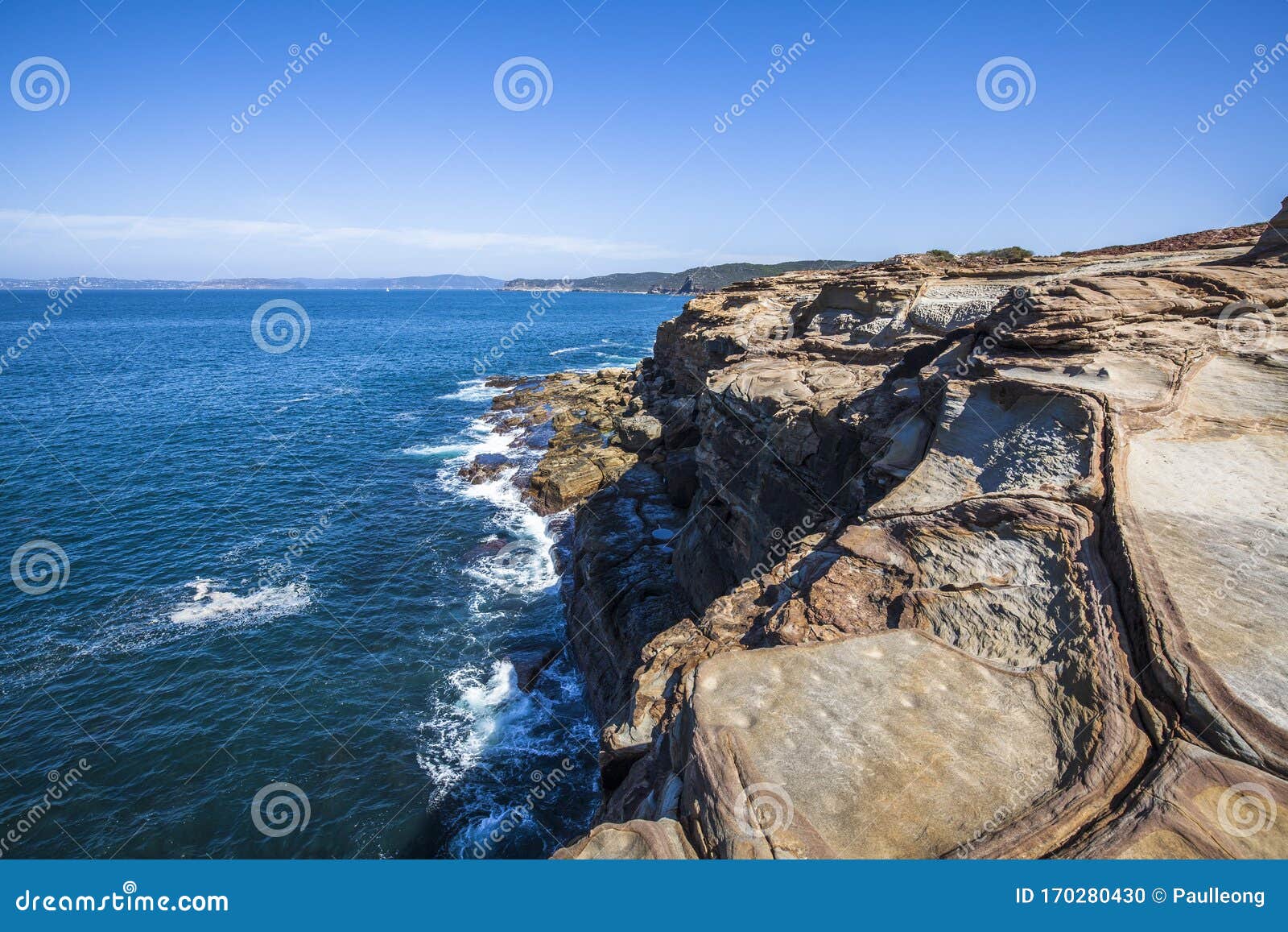 tessellated pavement, honeycomb-like, bouddi beach, new south wales, australia